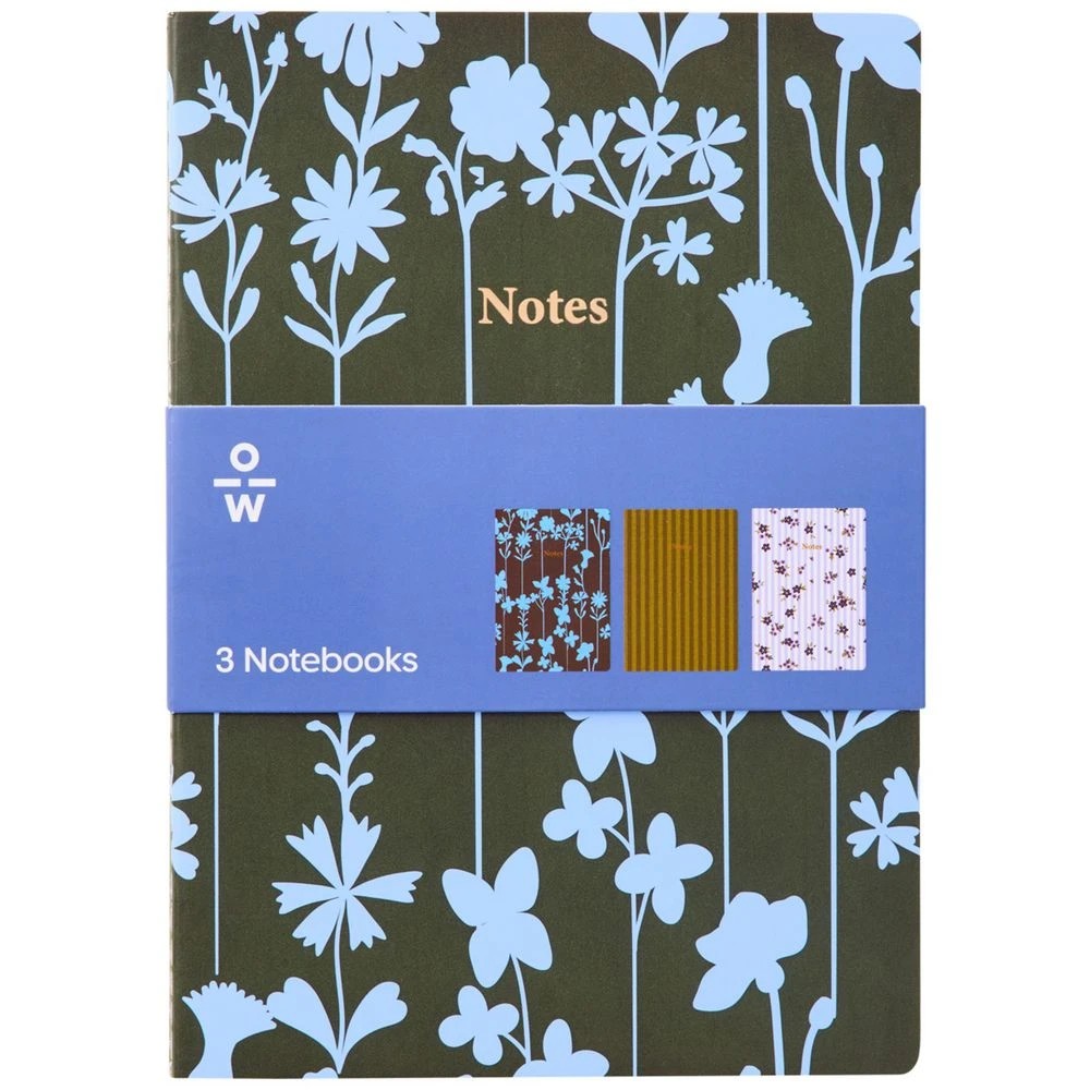 1 Officeworks Rustic A5 Notebooks Pack 3 64 Pages, 1 of 3