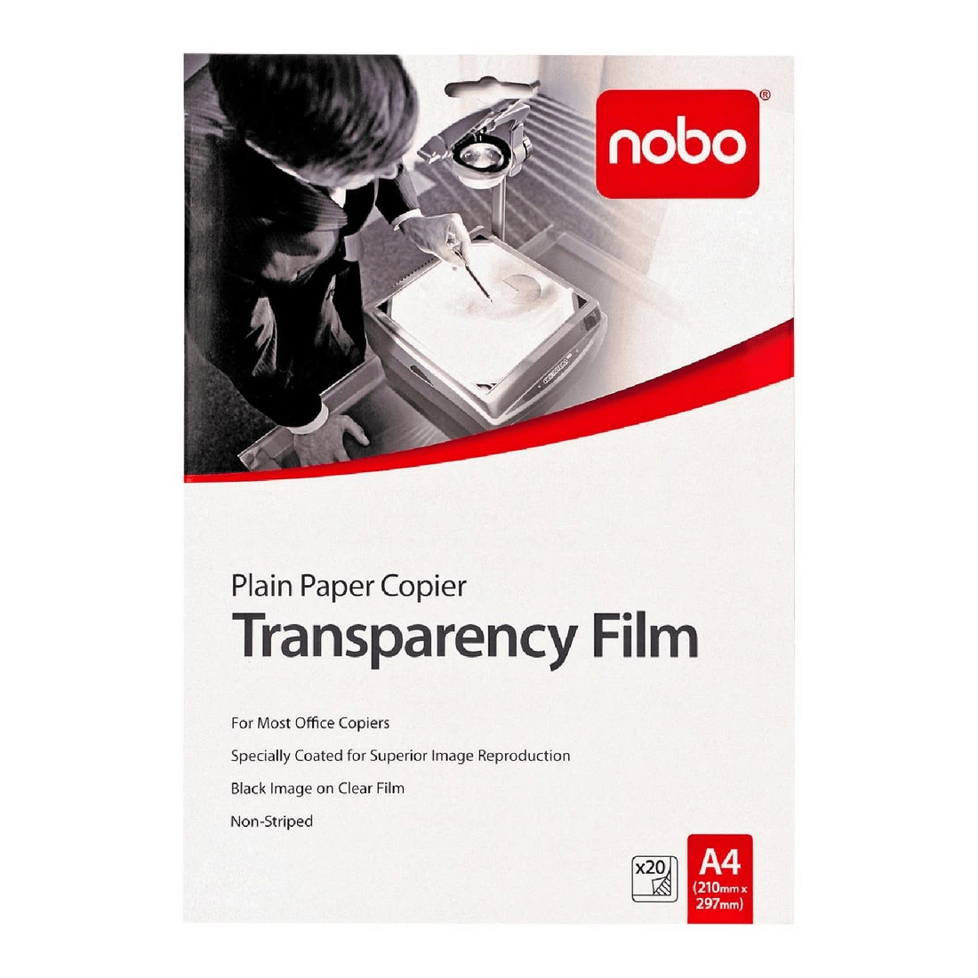 1 Nobo Plain Paper Copier Transparency Film 20 Pack, 1 of 1