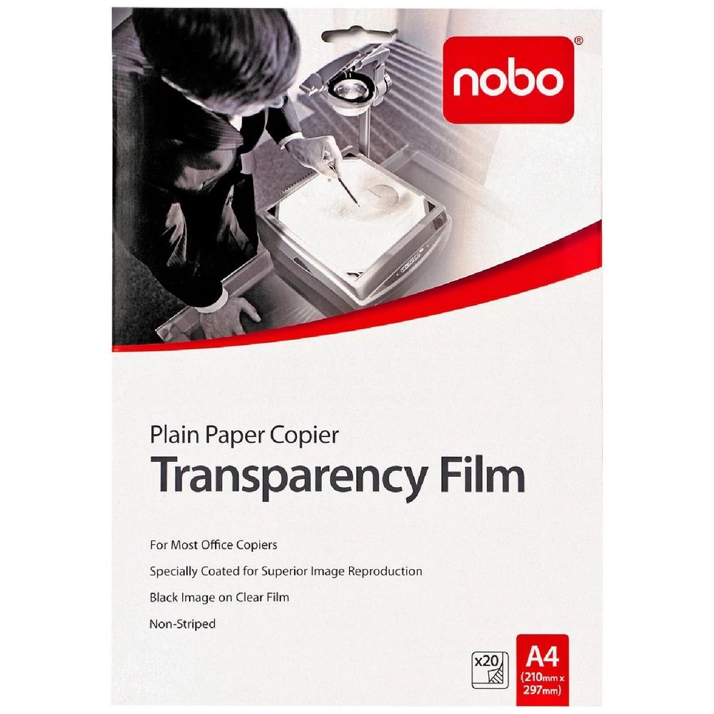 1 Nobo Plain Paper Copier Transparency Film 20 Pack, 1 of 1