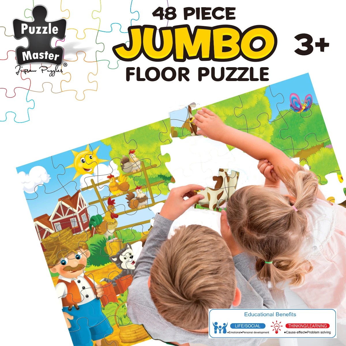 5 Puzzle Master 48 Piece Jumbo Puzzle Farm Hands, 5 of 6