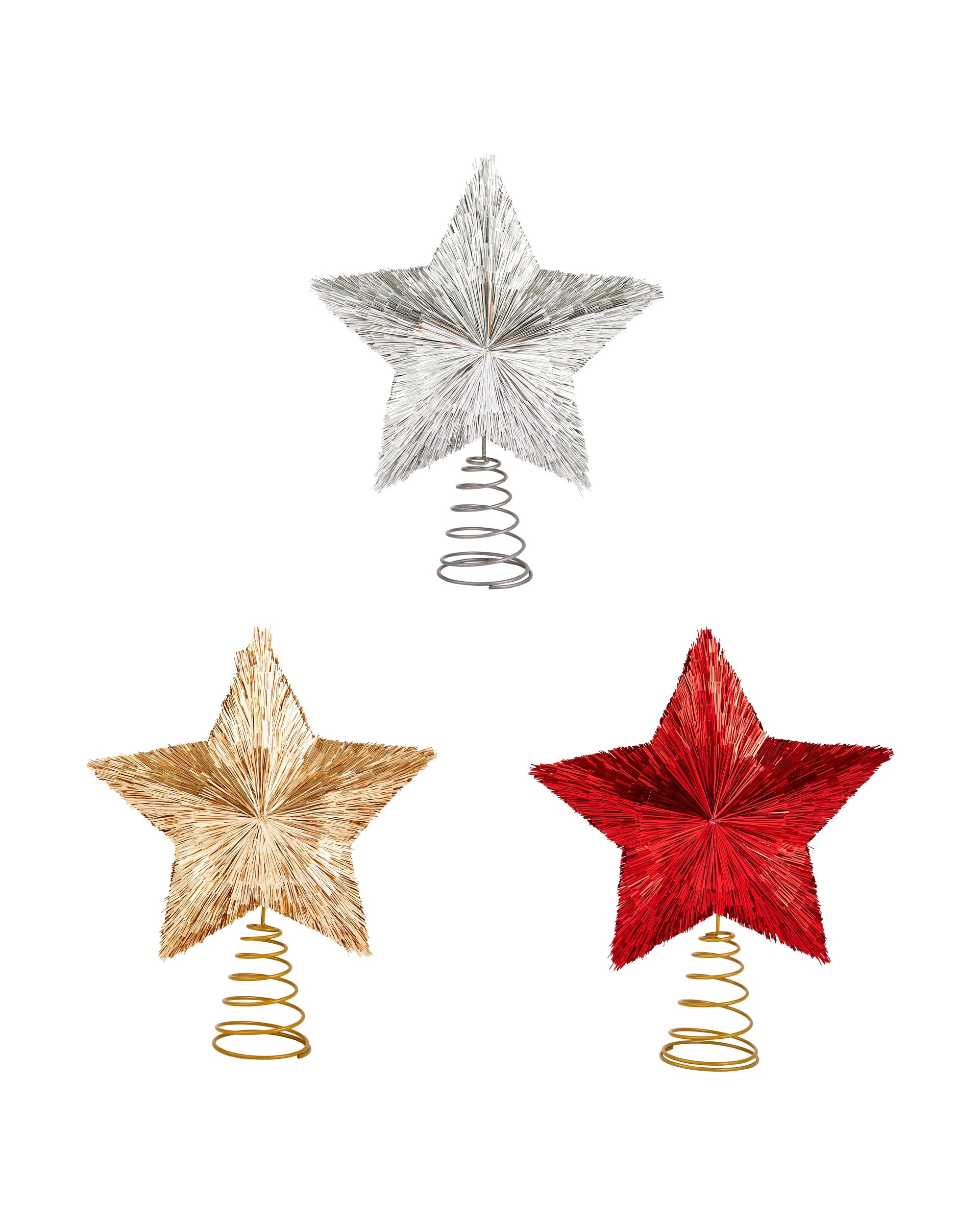 1 Tinsel Star Tree Topper - Assorted, 1 of 5