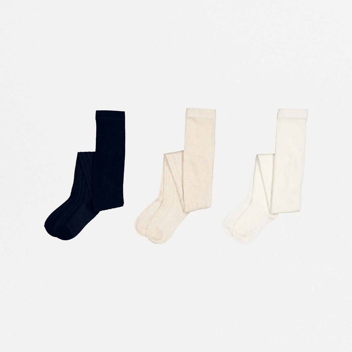 1 3 Pack Casual Tights Blu Multi, 1 of 3