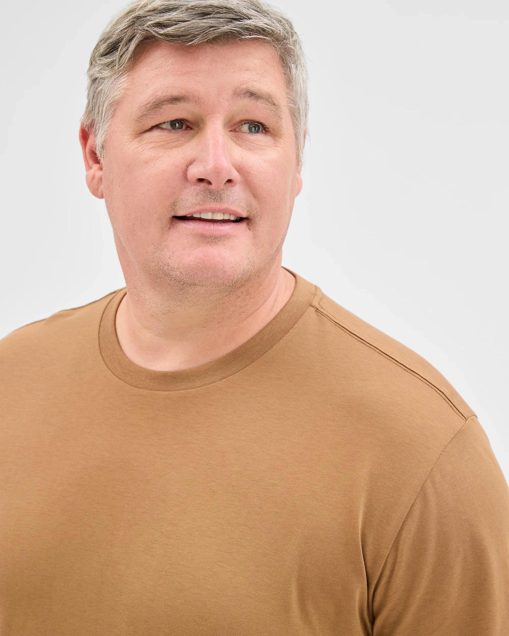 4 Target Man Plus Plus Size Australian Cotton Crew T-Shirt OTTER, 4 of 5