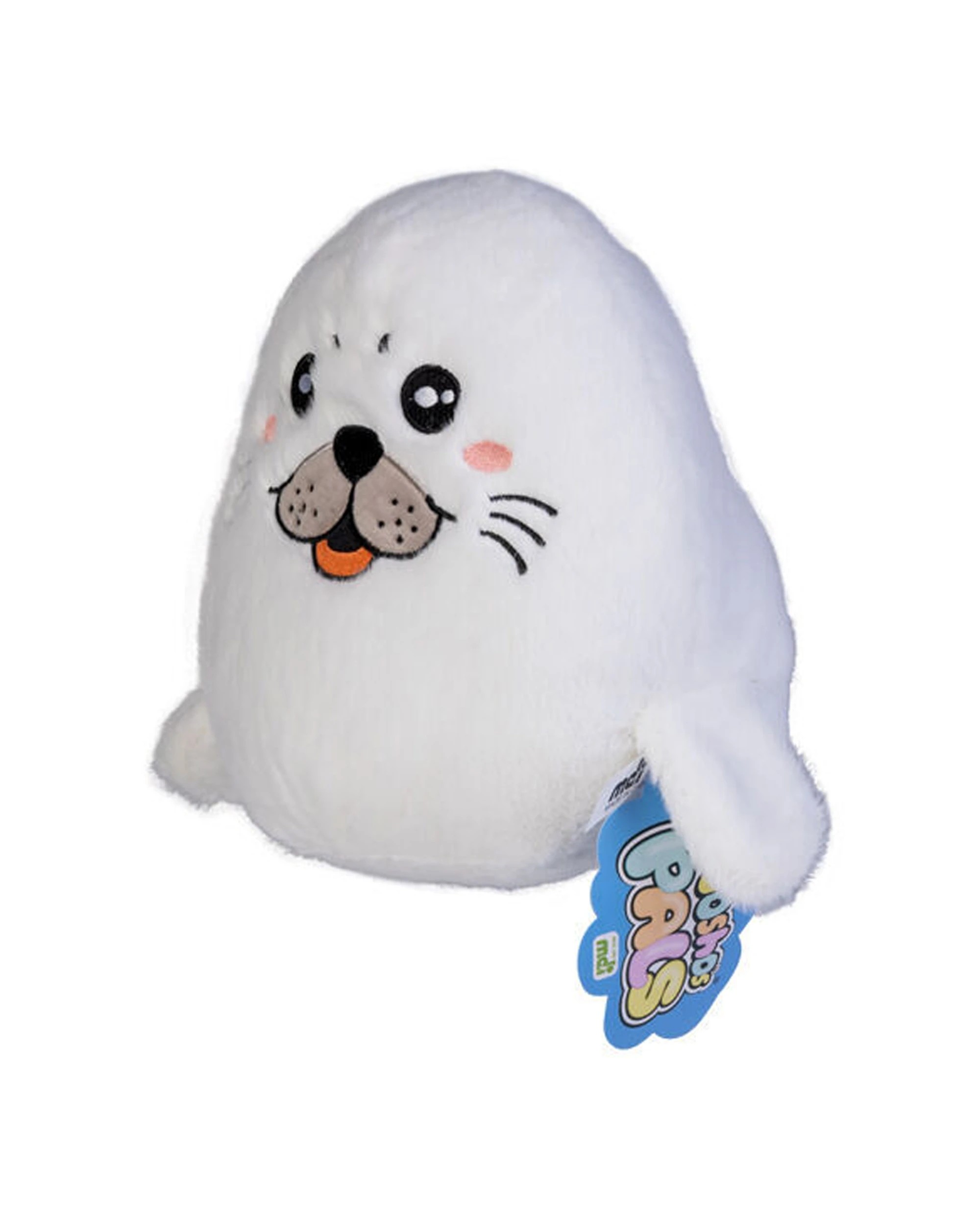 2 Smooshos Pal Squishy Super Soft Plushie Kid's Toy 22x16x22cm Harp Seal Pup - White, 2 of 4