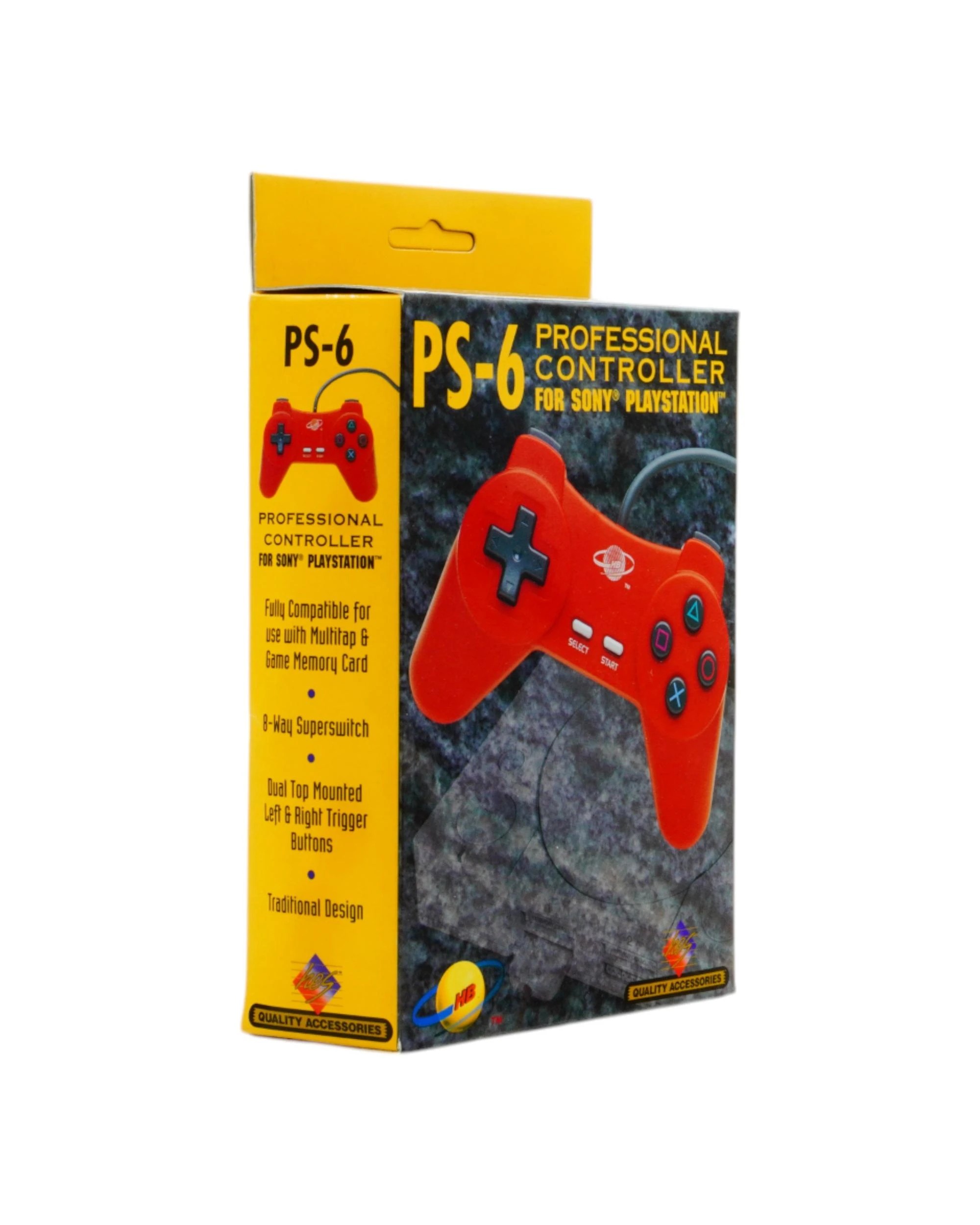 2 HB PS-6 Professional Controller For Playstation One - Red, 2 of 5