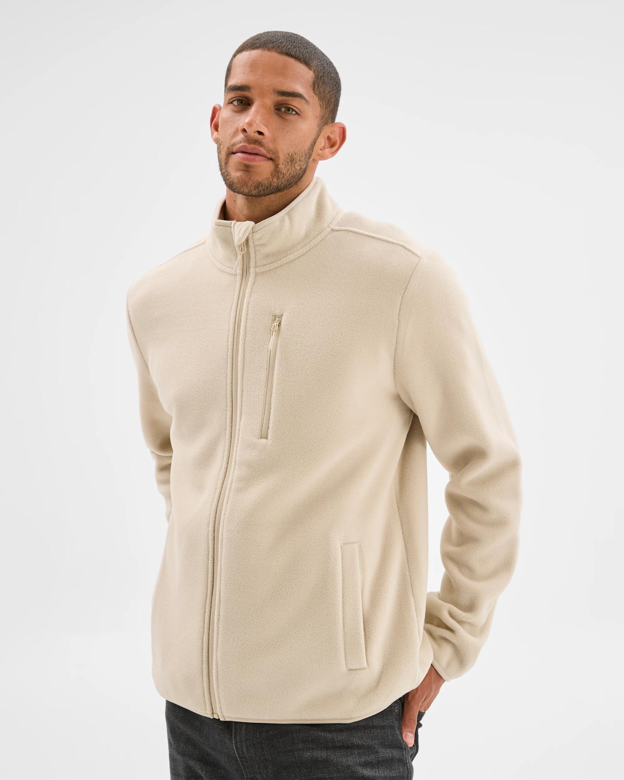 1 Target Active Active Polar Fleece Zip Through Jacket ECRU, 1 of 6