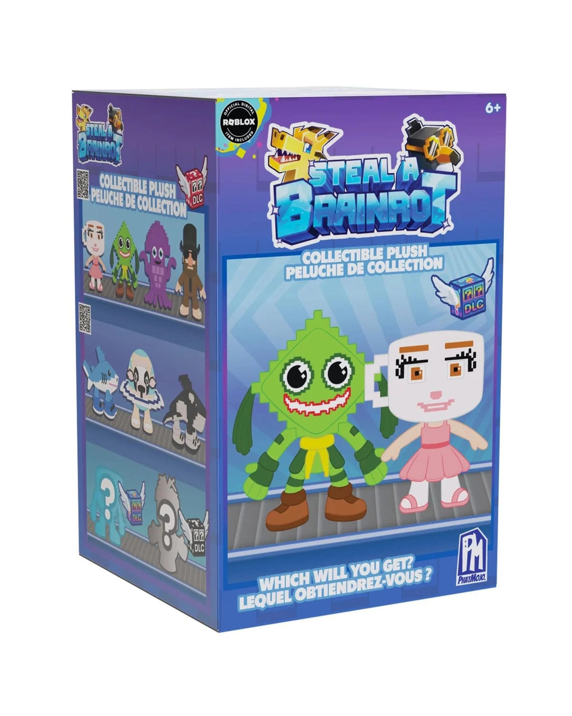 1 Roblox Steal a Brainrot Mystery Collectible Plush Blind Box, 1 of 3