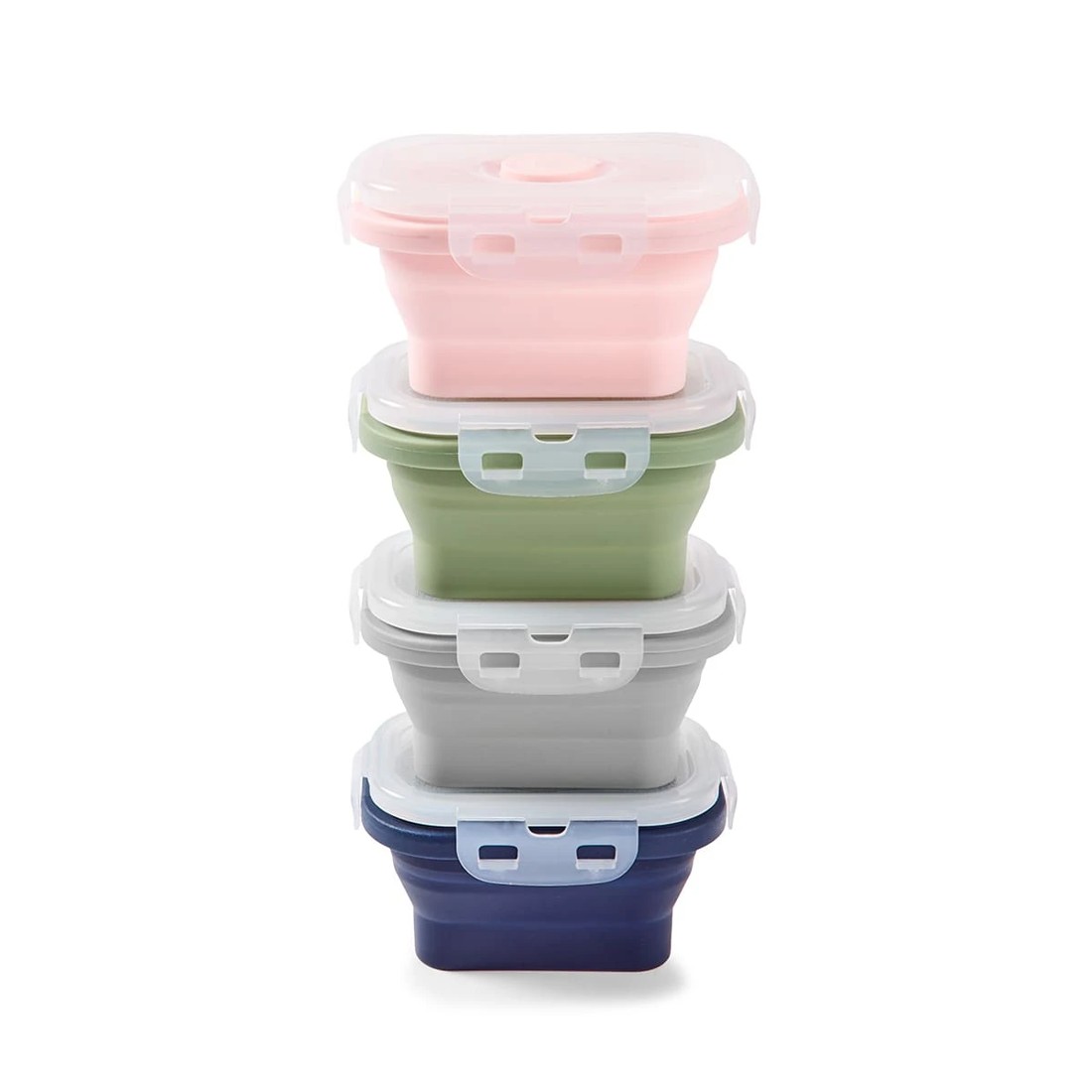 4 4 Piece Collapsible Silicone Snack Containers, 4 of 10