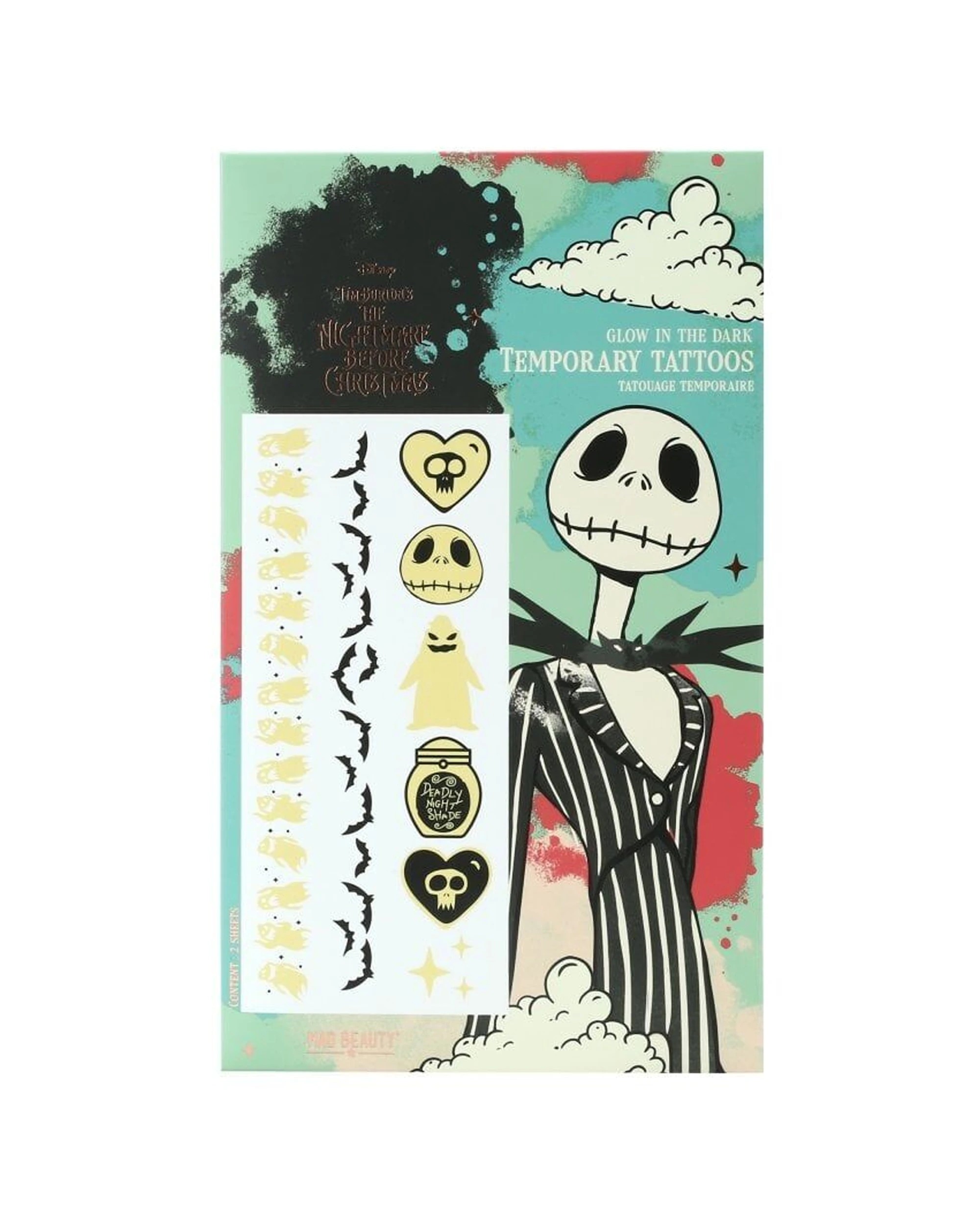 2 Disney Nightmare Before Christmas Temporary Body Tattoos Glow In The Dark - Multi, 2 of 4