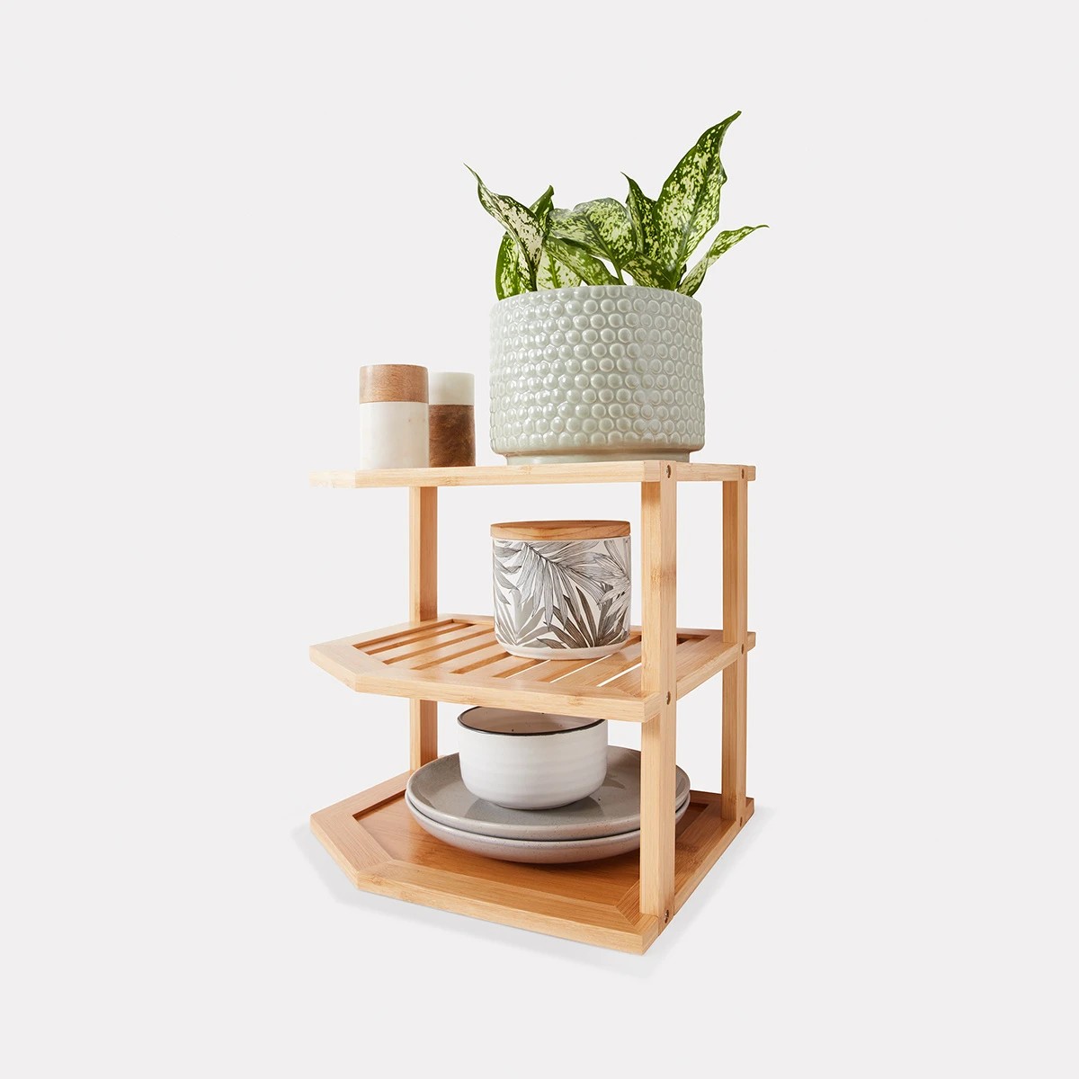 1 3 Tier Bamboo Pantry Shelf, 1 of 5