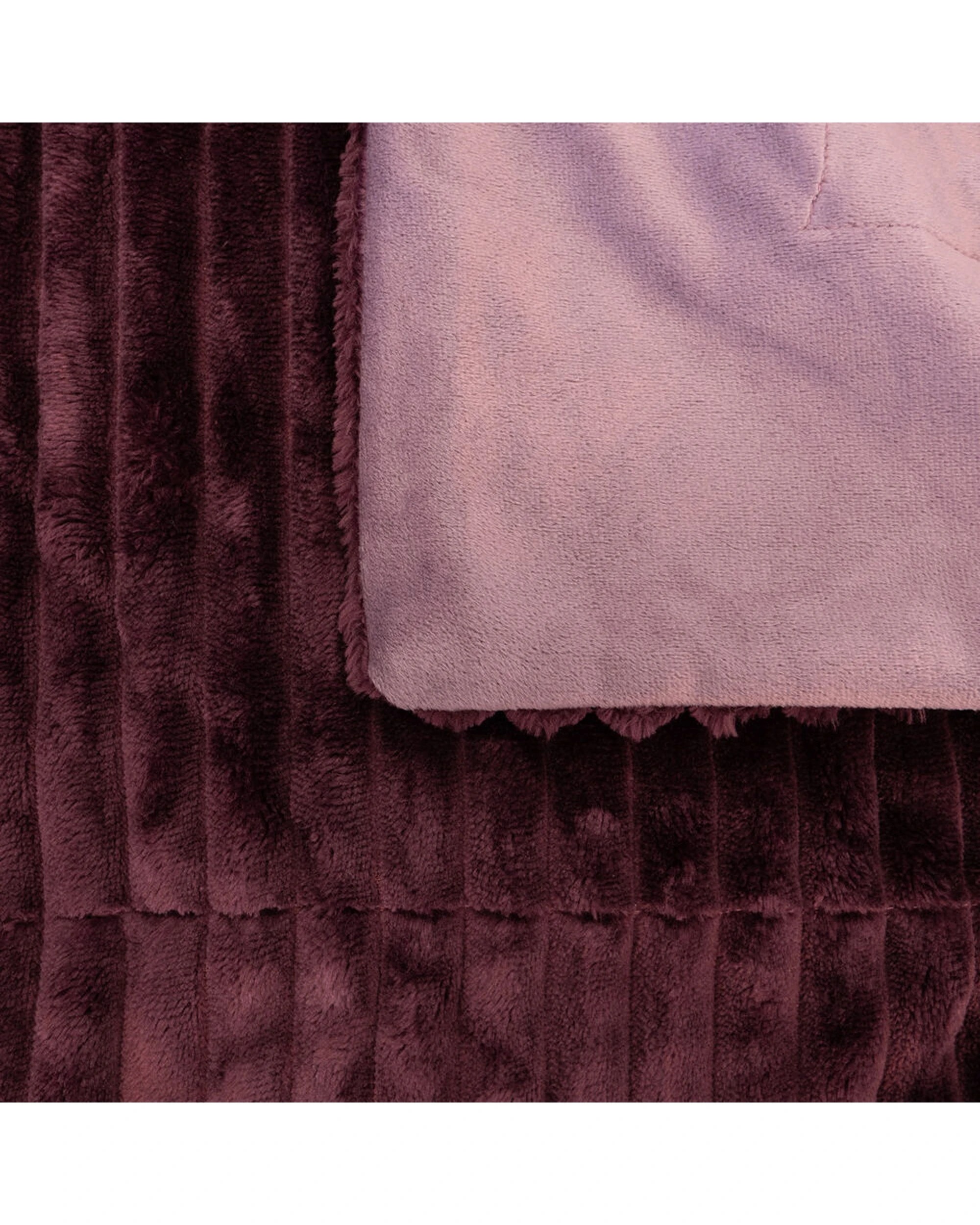 3 BAMBURY Channel Warm Sofa Couch Blanket Soft Bedroom Throw 280GSM - Purple, 3 of 3