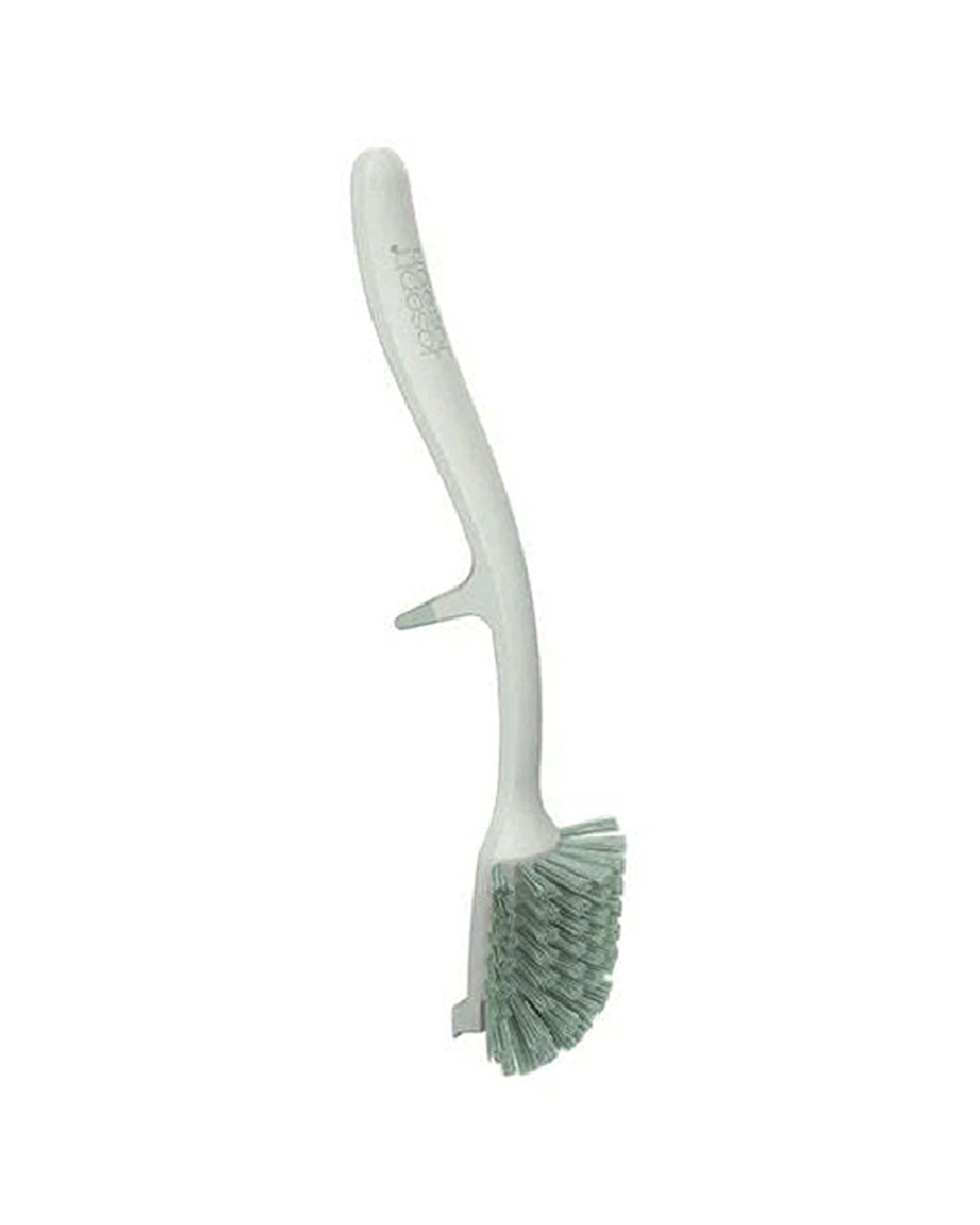 1 Joseph Joseph Edge 29cm Curved Dish Brush With Integrated Sink Rest Pan Light Stone Sage - Grey, 1 of 5