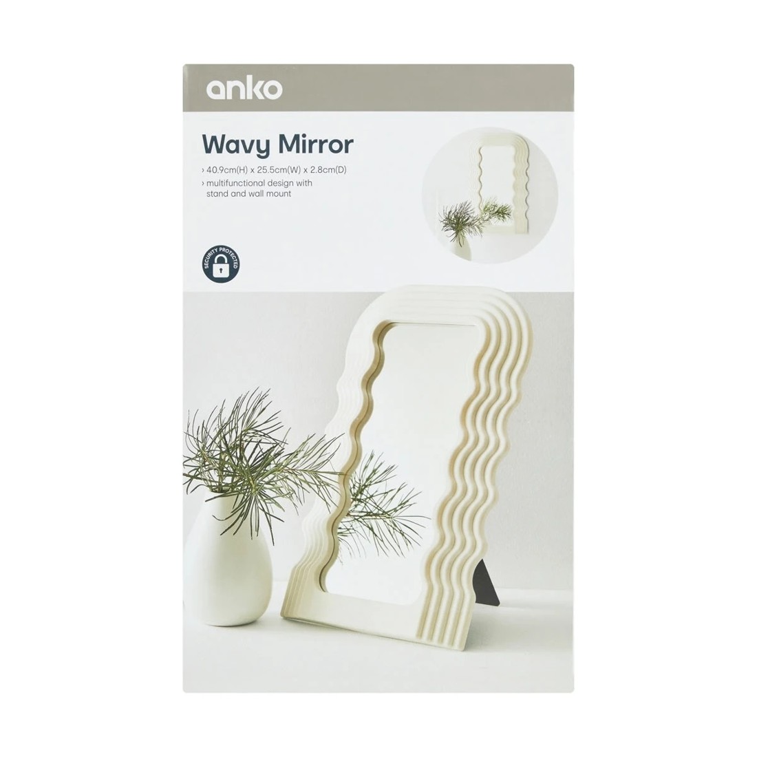 8 Wavy Mirror - White, 8 of 9