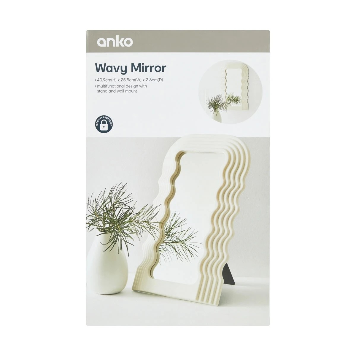 8 Wavy Mirror - White, 8 of 9