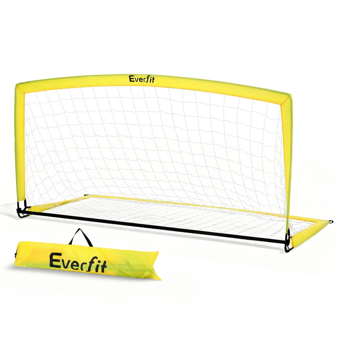 1 Everfit 2m Football Soccer Net Portable Goal Net Rebounder Sports Training - Yellow, 1 of 2