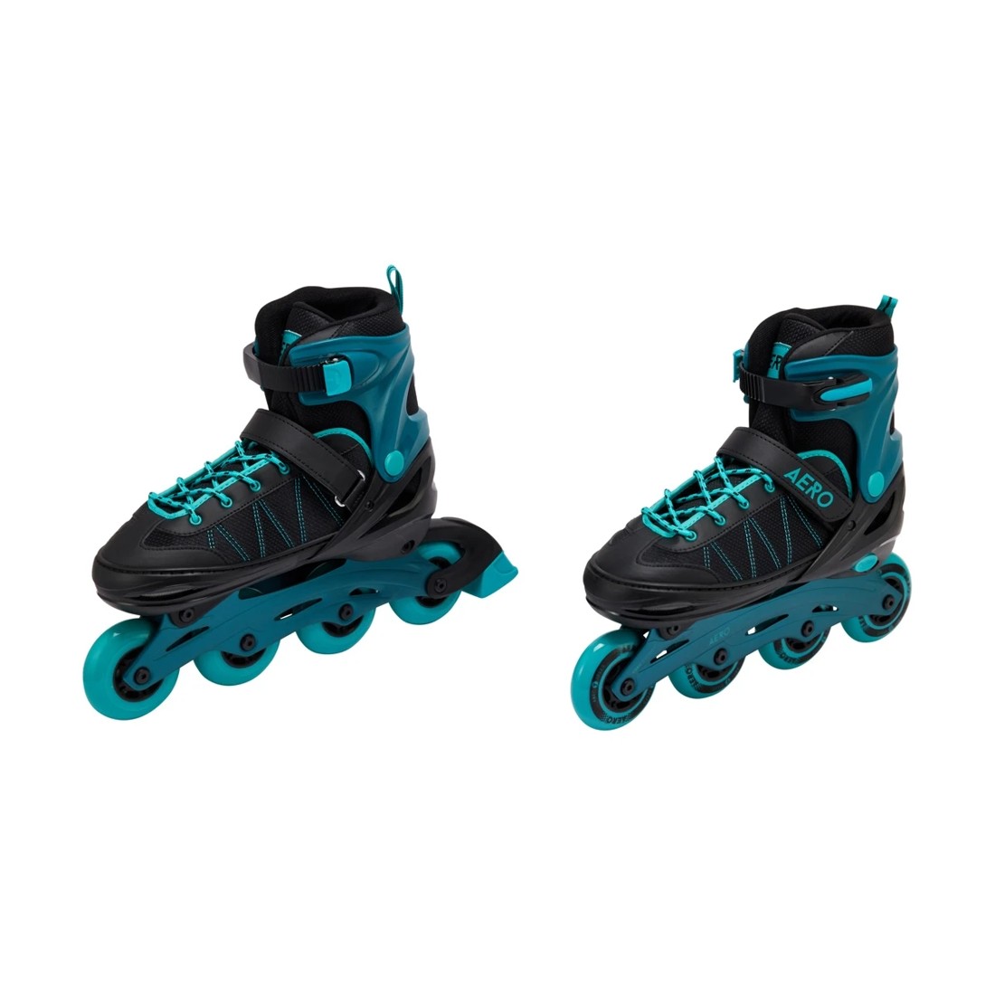1 Inline Skates - Black and Teal, Size 8 to 11, 1 of 7
