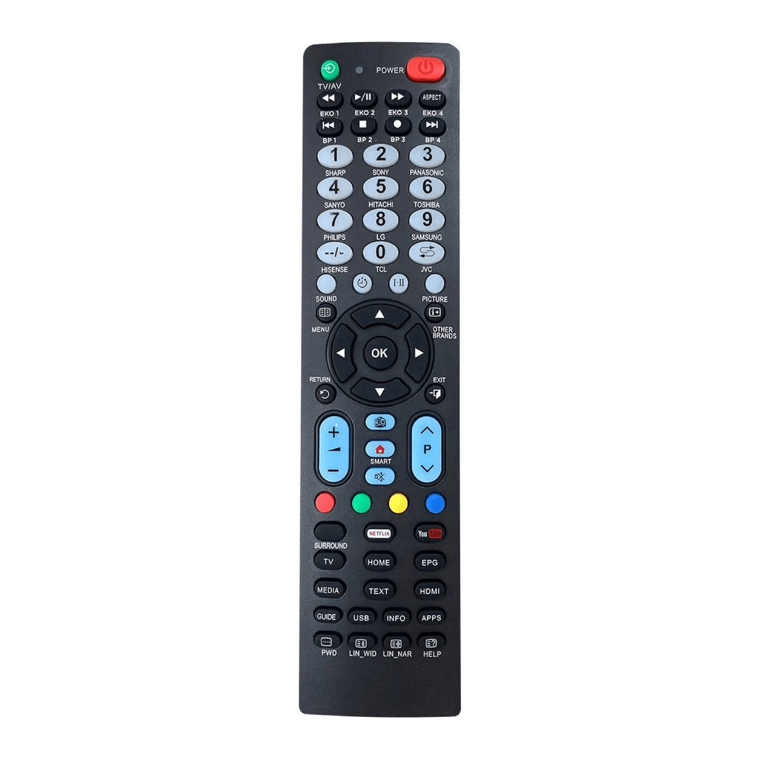 1 Blaupunkt Replacement Universal TV Remote, 1 of 2