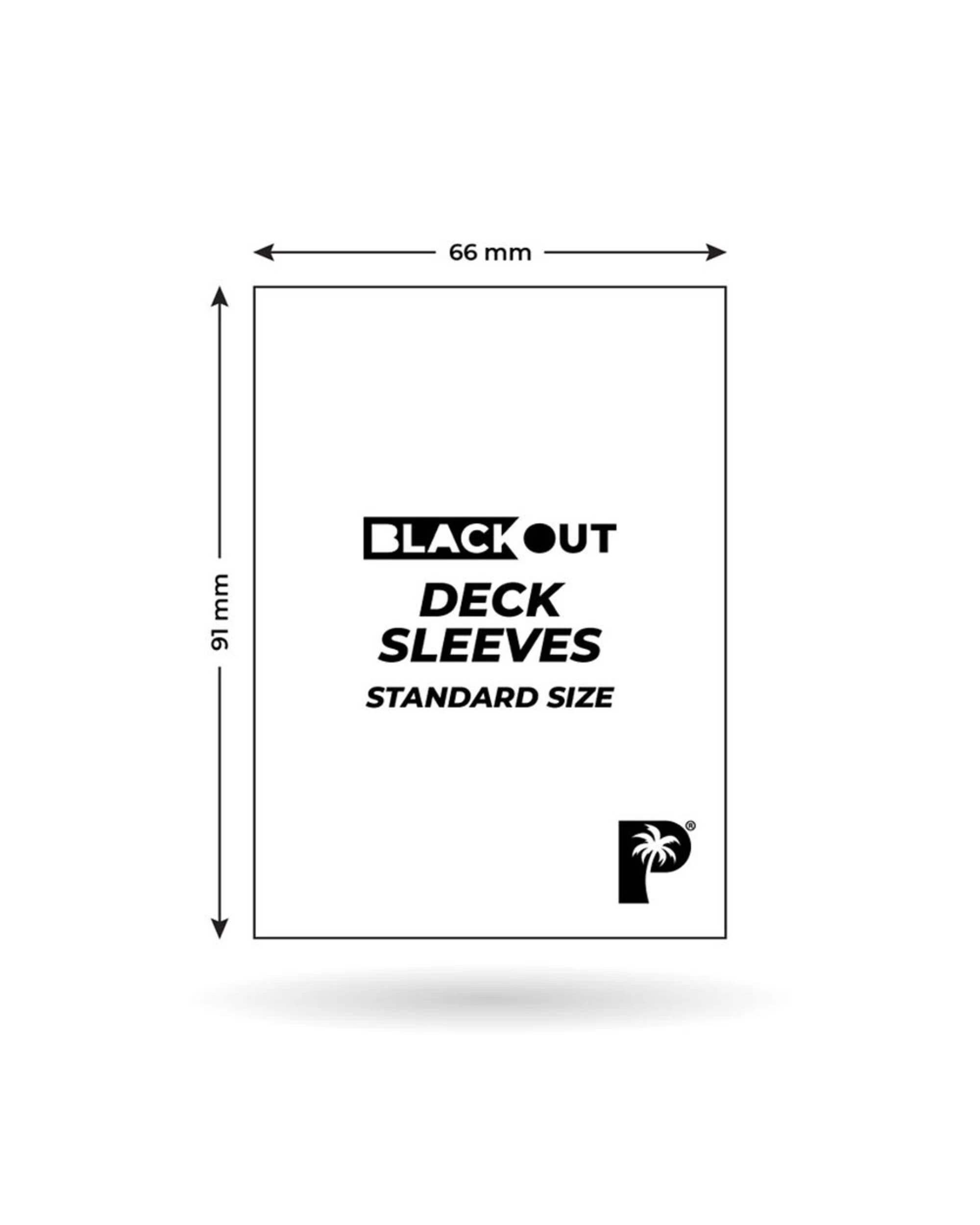 3 Palms Off Gaming - Blackout Deck Sleeves 100pk - Standard Size - Red, 3 of 3