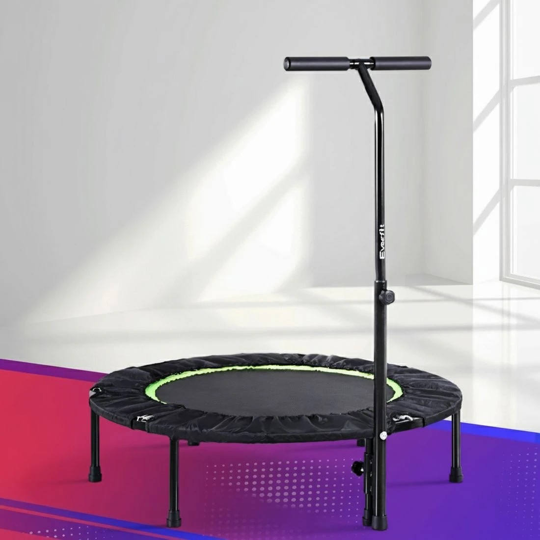 7 Everfit 40inch Fitness Foldable Trampoline Jumping Rebounder Home Gym Handrail - Multi, 7 of 7