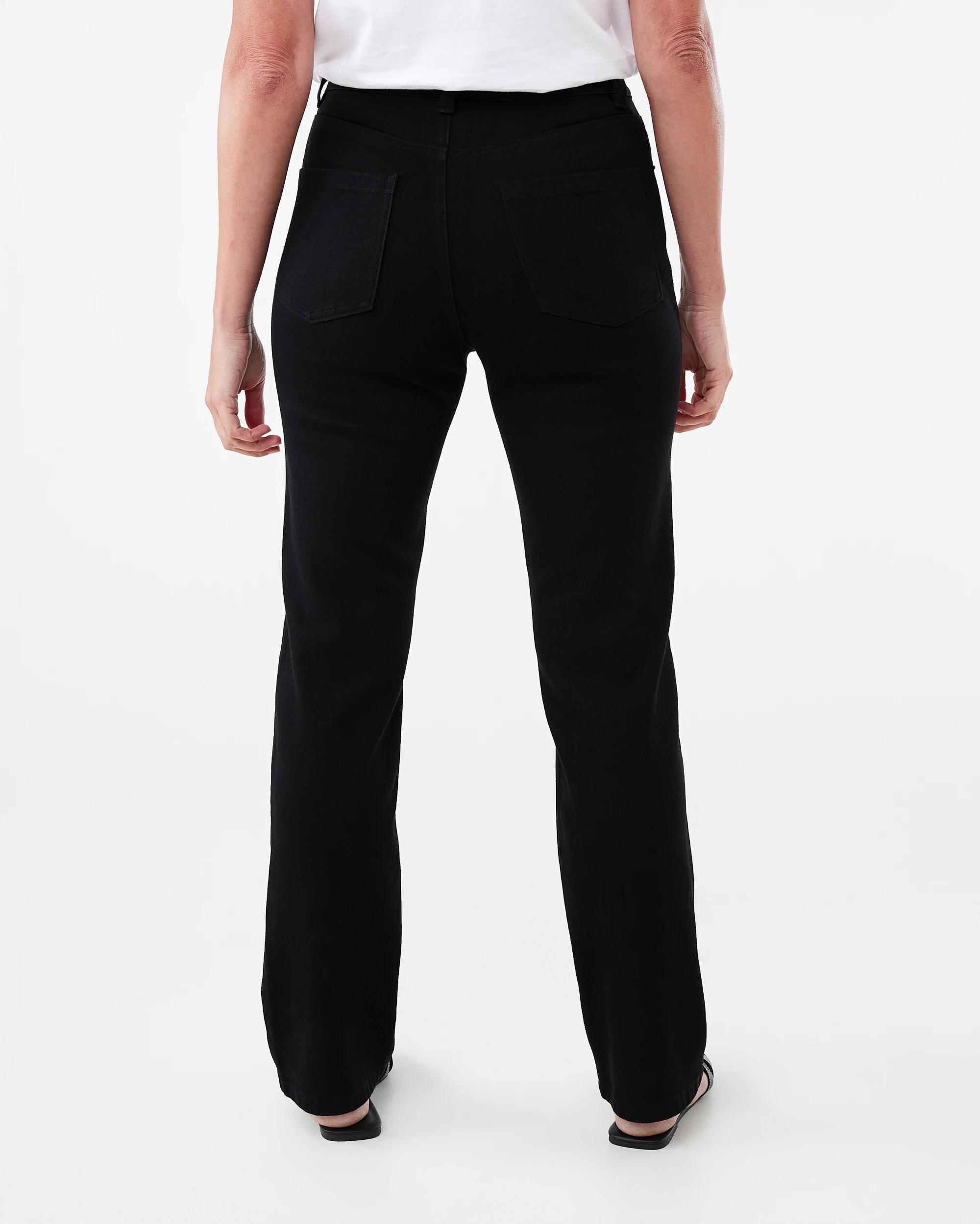 4 High Rise Straight Leg Jeans Black Wash, 4 of 8