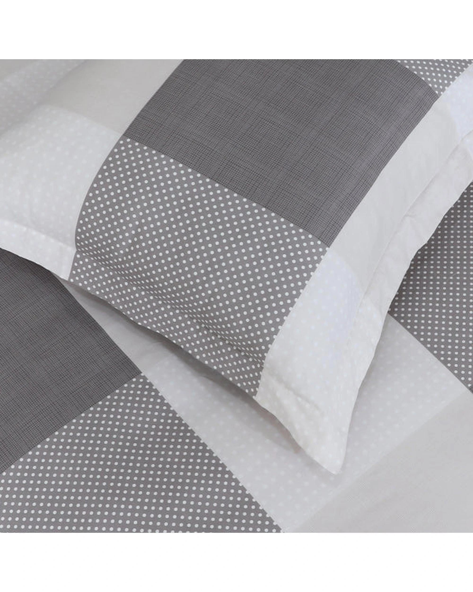 5 Amsons Quilt Cover Set With Extra Standard Pillow Covers - King Single Bed - Grey, 5 of 6