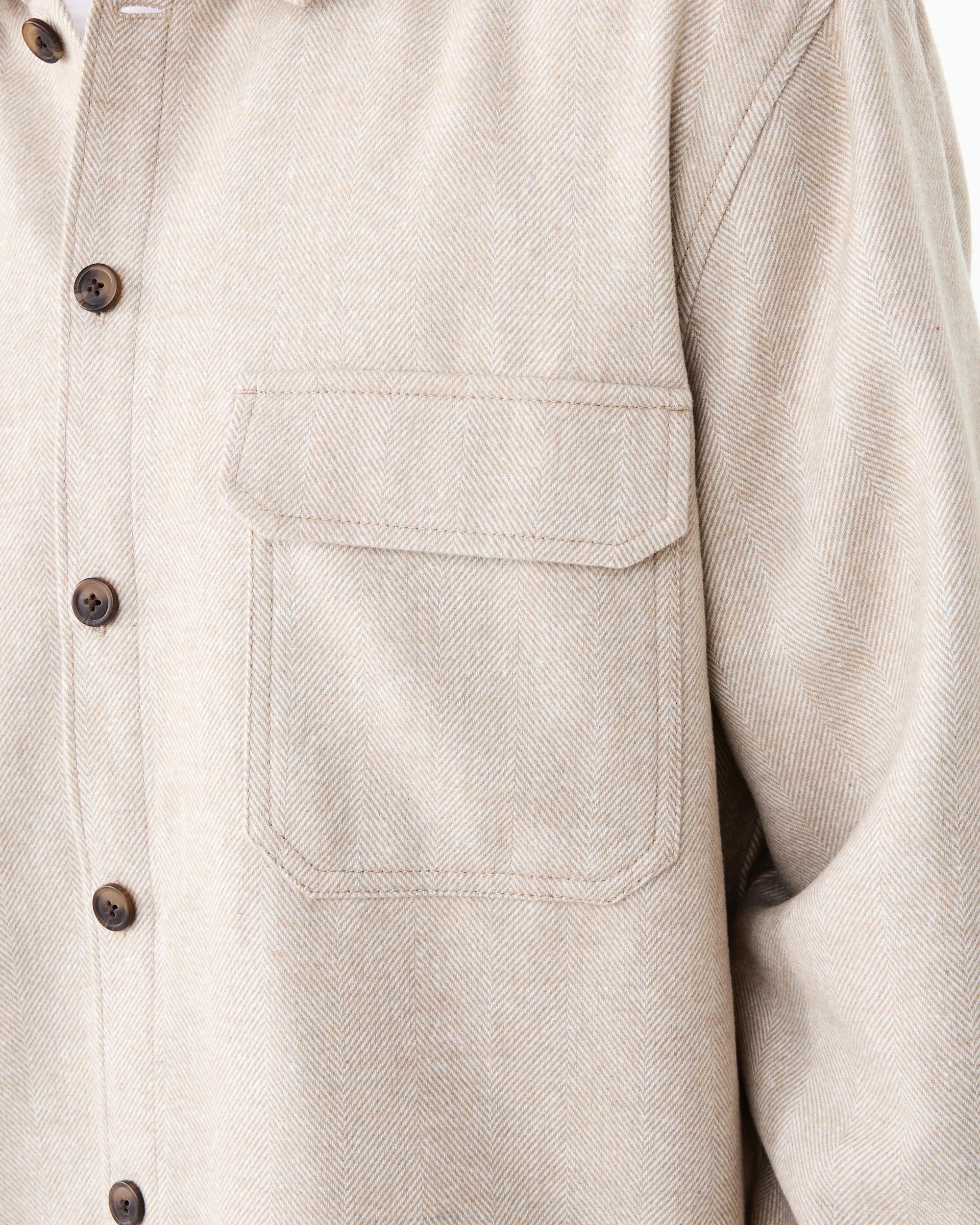 8 Long Sleeve Herringbone Shirt Bge Ntrl, 8 of 9