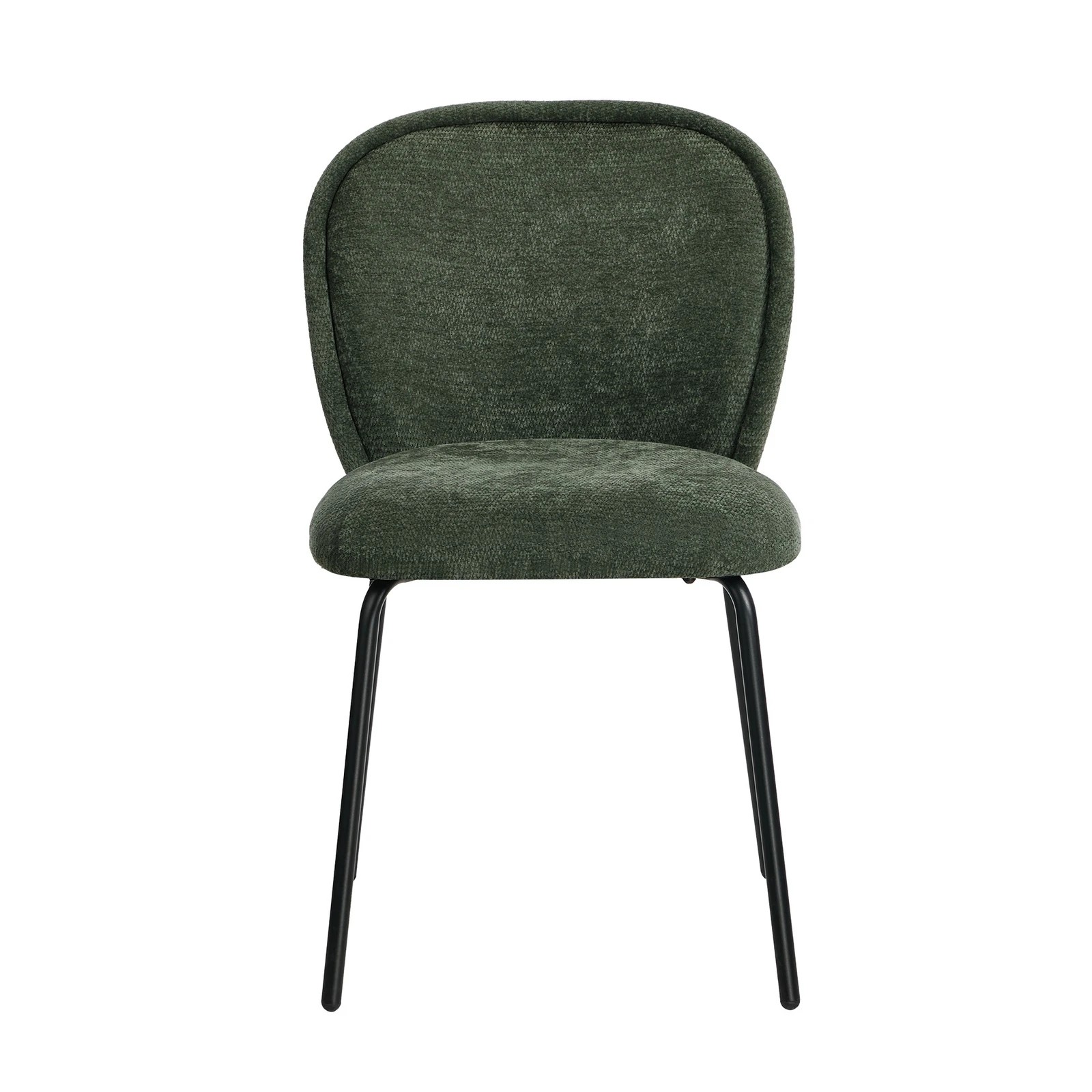 7 Oikiture 4x Dining Chairs Kitchen Accent Chairs Chenille Pad Metal Legs - Green, 7 of 9
