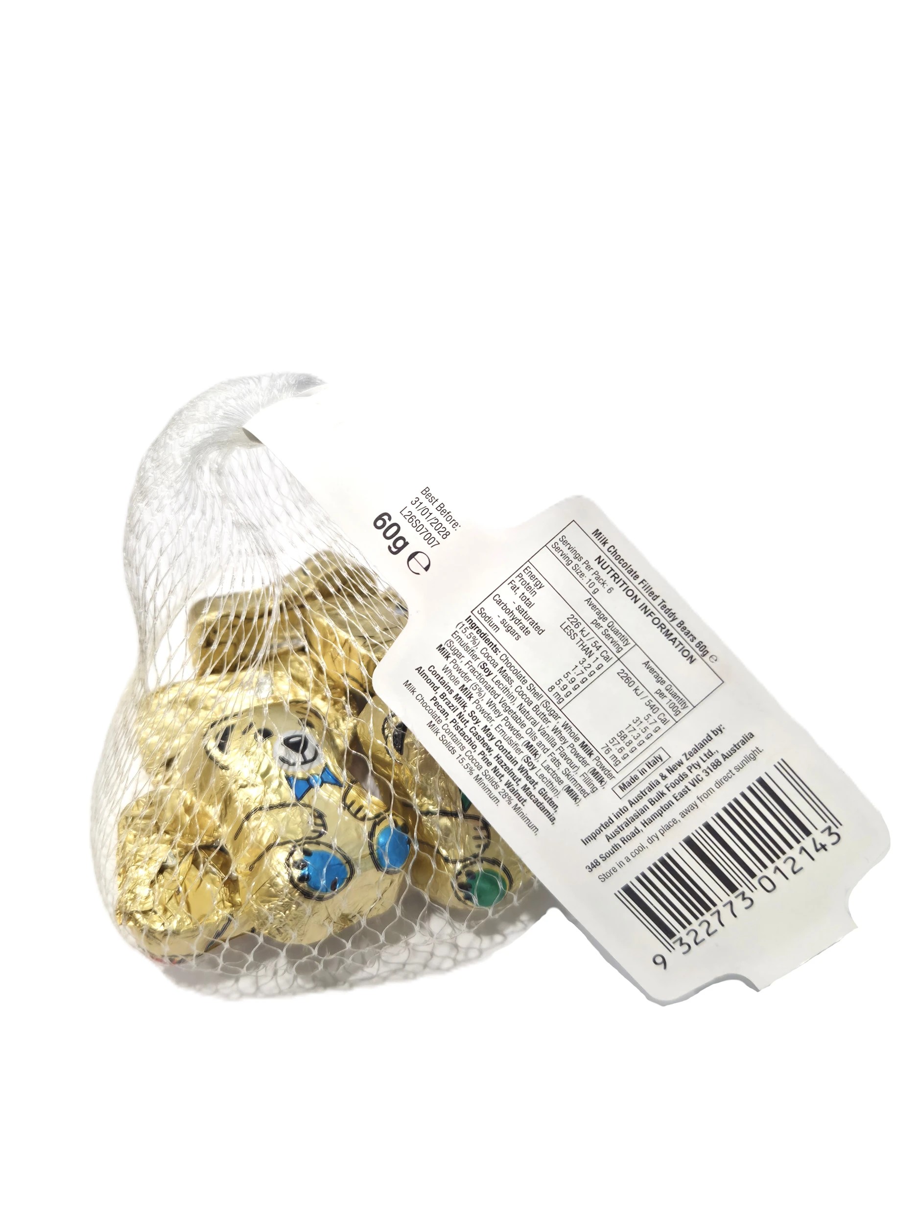 2 Milk Chocolate Filled Teddy Bears 60g, 2 of 2