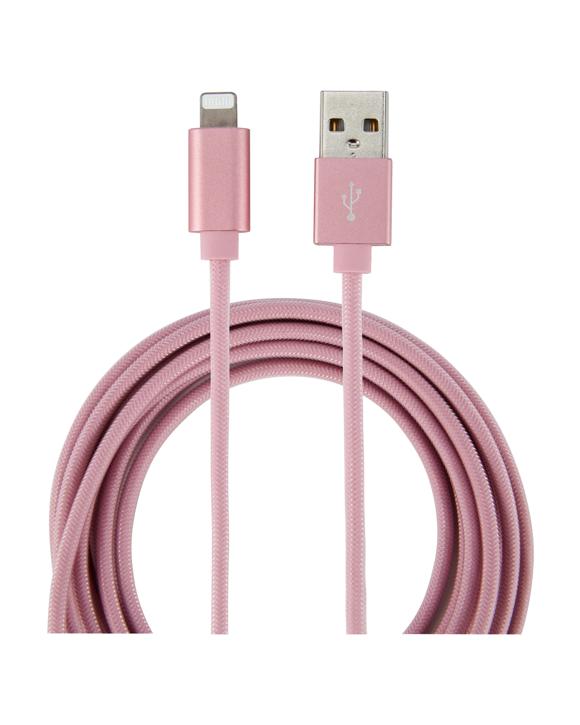 Lightning Cable - 2m Pink Rope