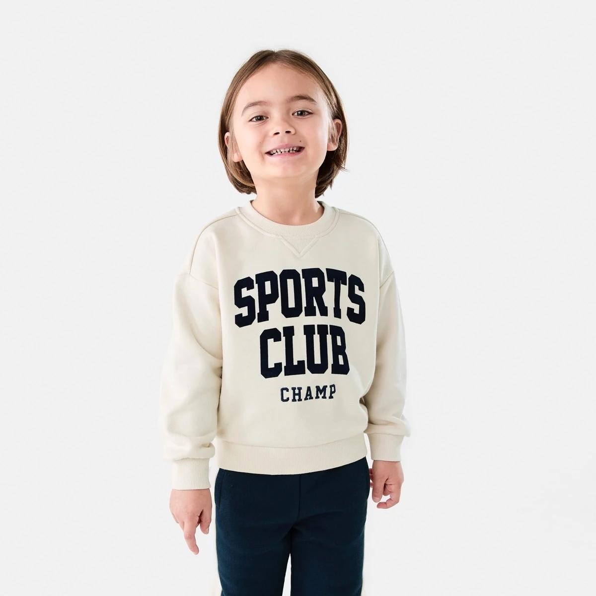 1 Print Crew Neck Sweatshirt Bge Varsit, 1 of 6