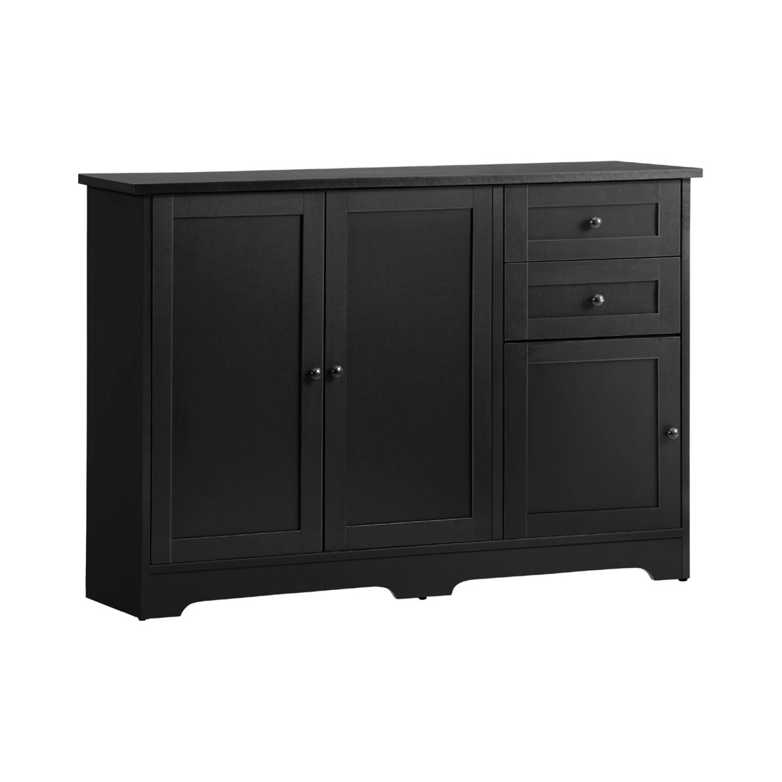 1 Oikiture Buffet Sideboard Storage Cabinet Cupboard
 - Black, 1 of 10