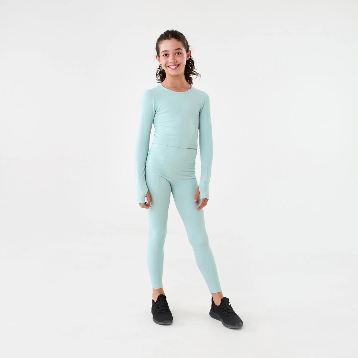 6 Active Long Sleeve Seamfree Top Aqua Grn, 6 of 9