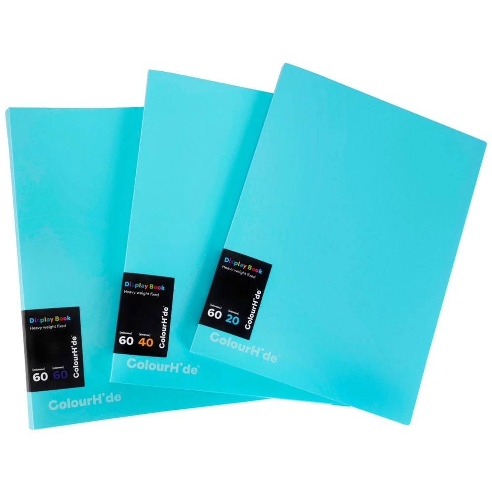 4 ColourHide Fixed Display Book Sky Blue 20 Pockets, 4 of 4