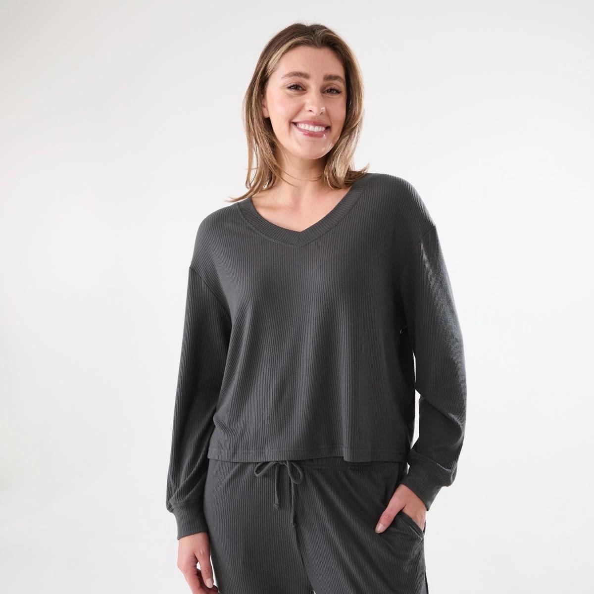 1 Brushed Rib Reversible Top Wshd Slate, 1 of 8