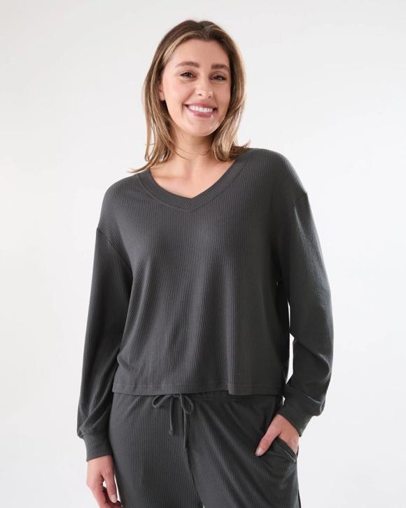 Brushed Rib Reversible Top