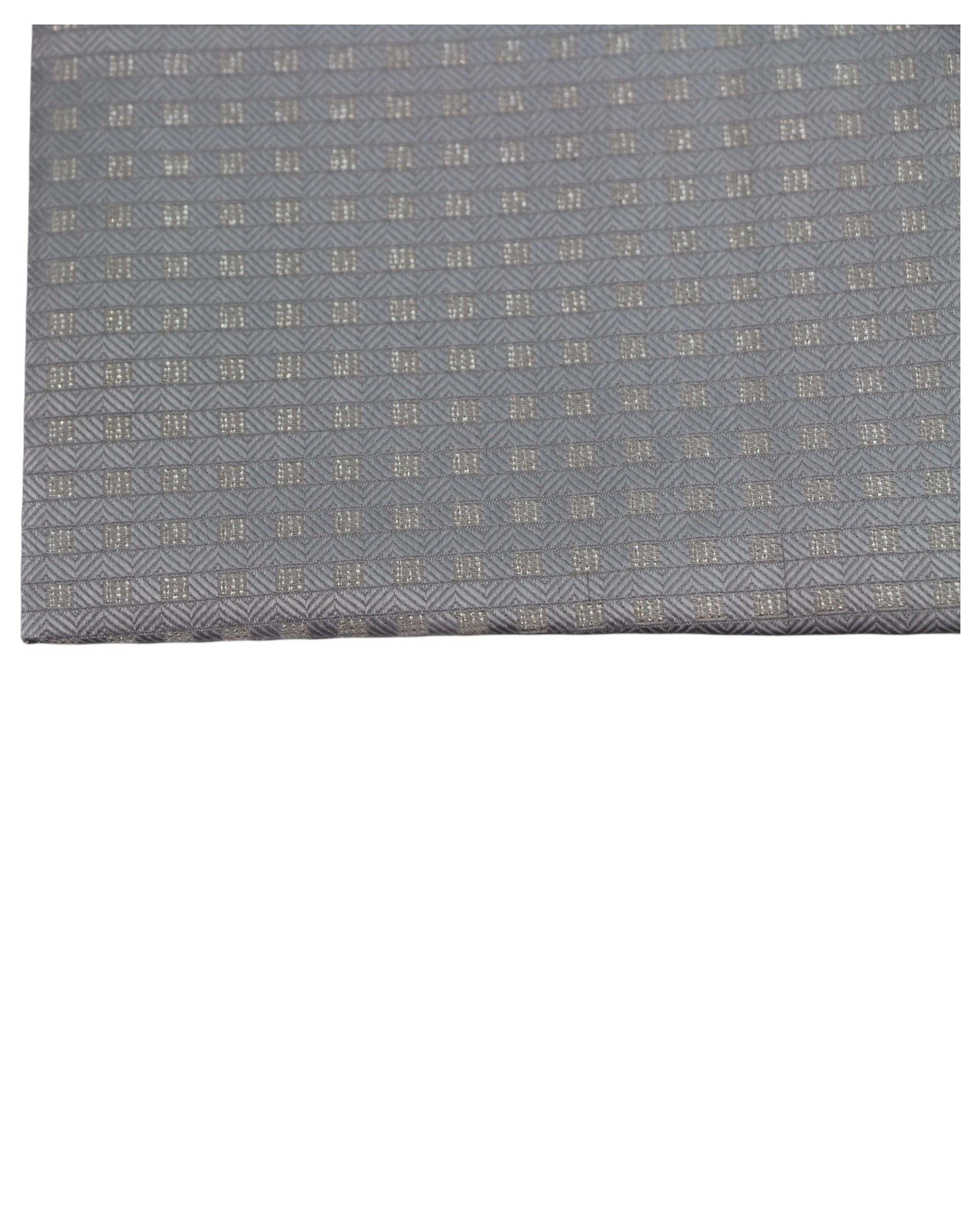 2 Zasel Mens Silver Striped Square Silk Pocket Square - Multi - Multi, 2 of 4