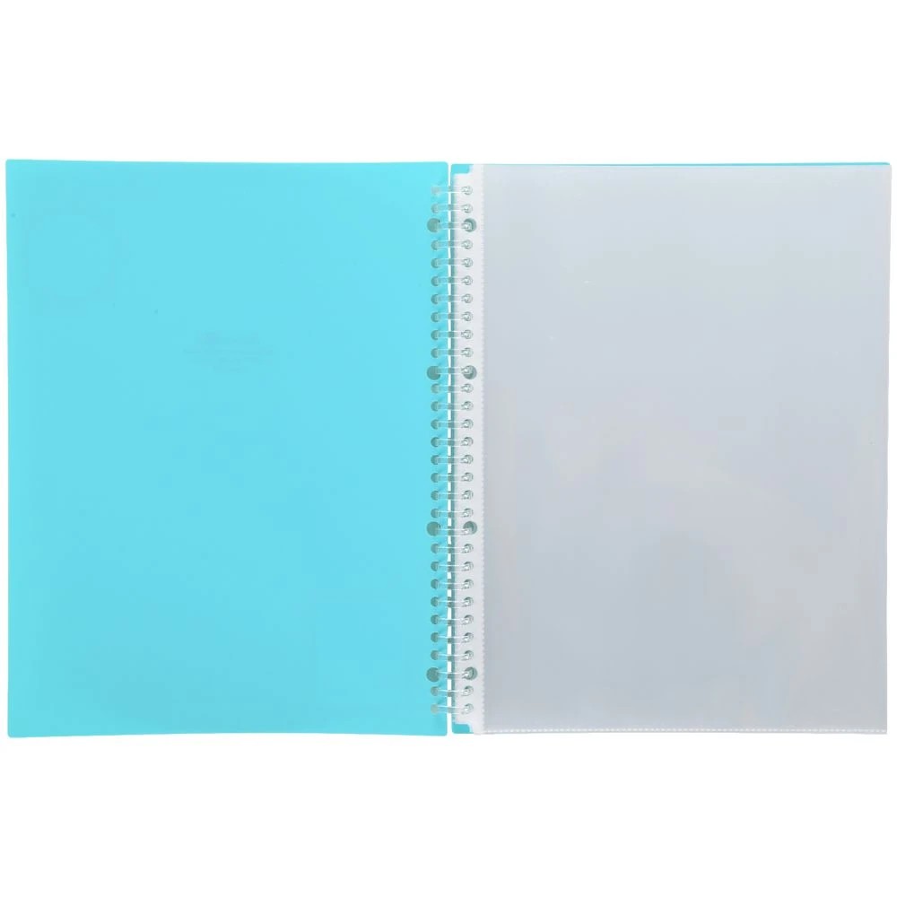 3 Aqua Drops Refillable Display Book A4 10 Pockets Vivid Teal, 3 of 4