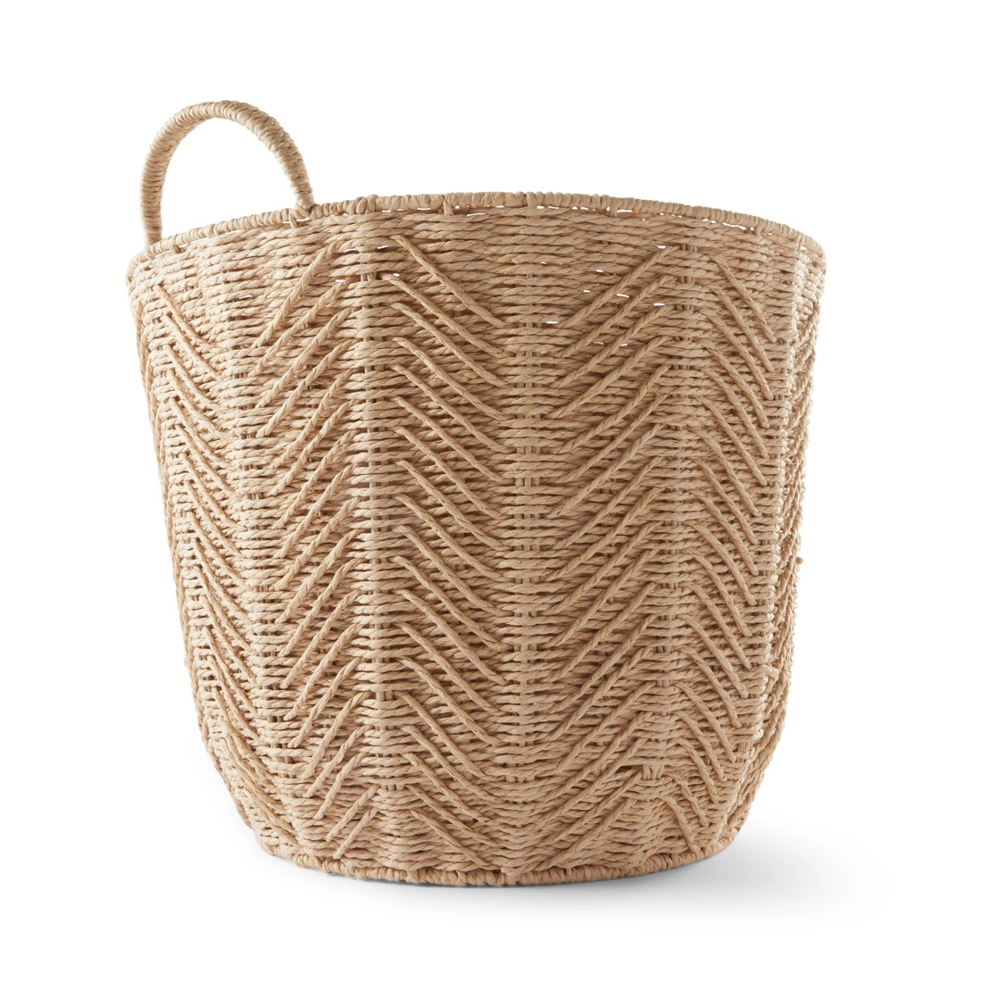 6 Round Herringbone Paper Rope Basket - Natural, 6 of 9
