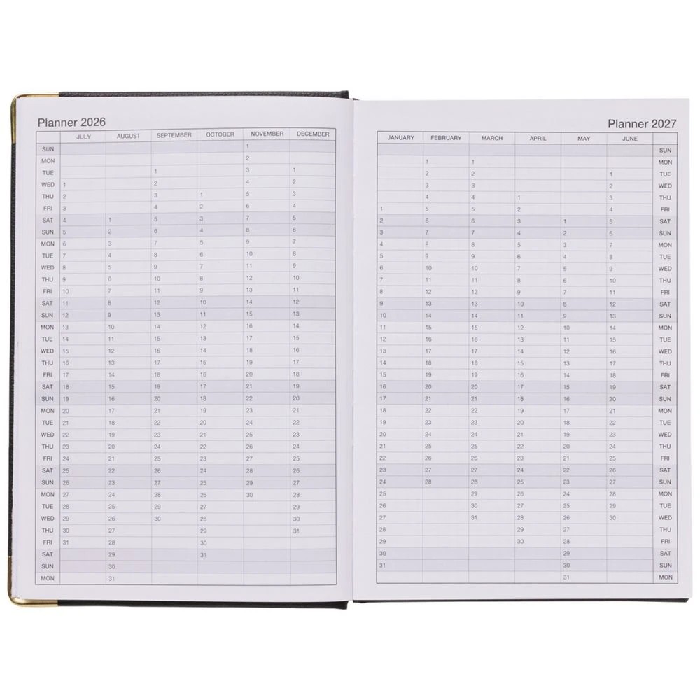 4 J.Burrows A5 Day to Page Elite FY26/27 Diary Black, 4 of 6