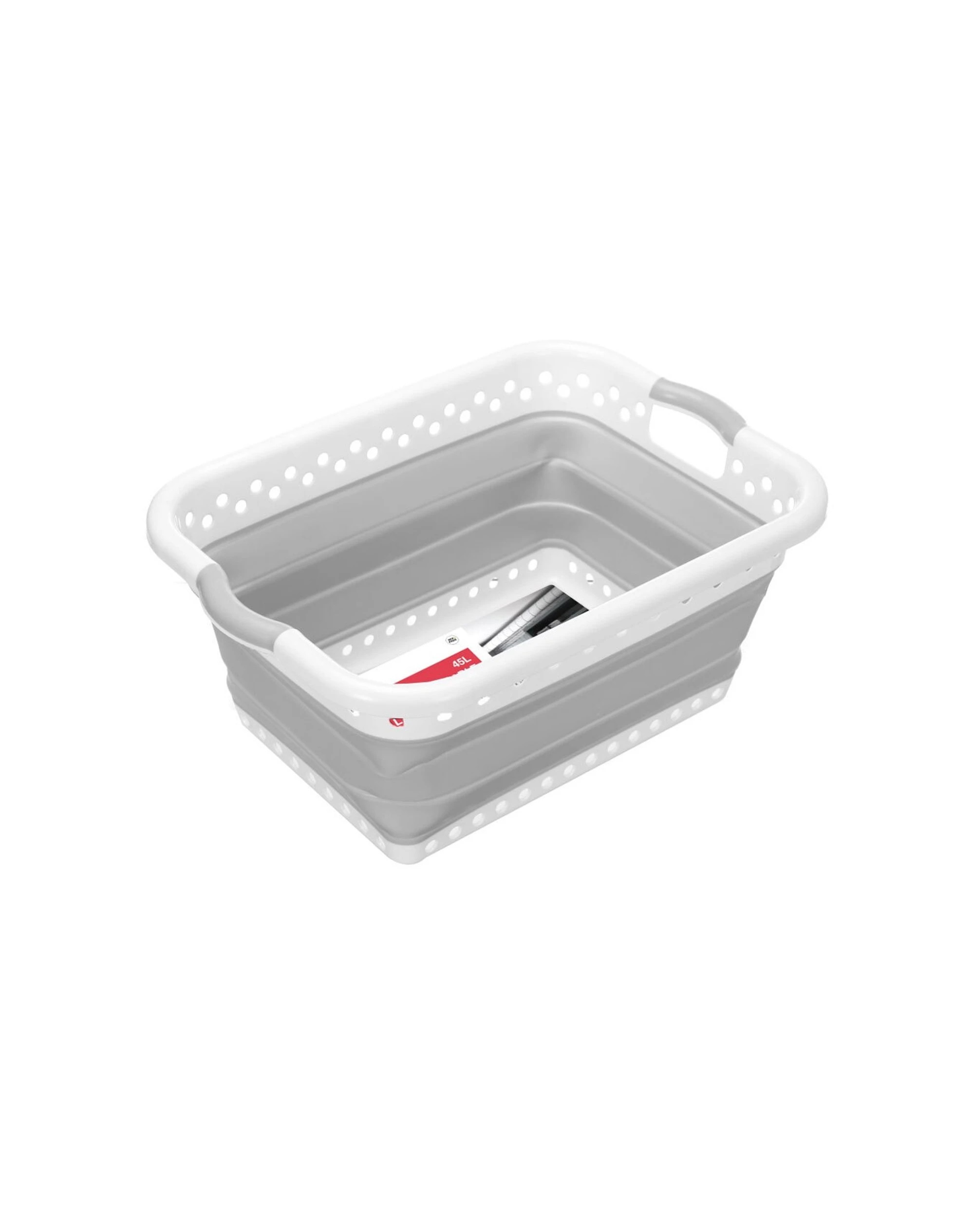 5 Boxsweden 45l Collapsible Laundry Basket Clothes Hamper/storage Organiser Grey
 - Grey, 5 of 5