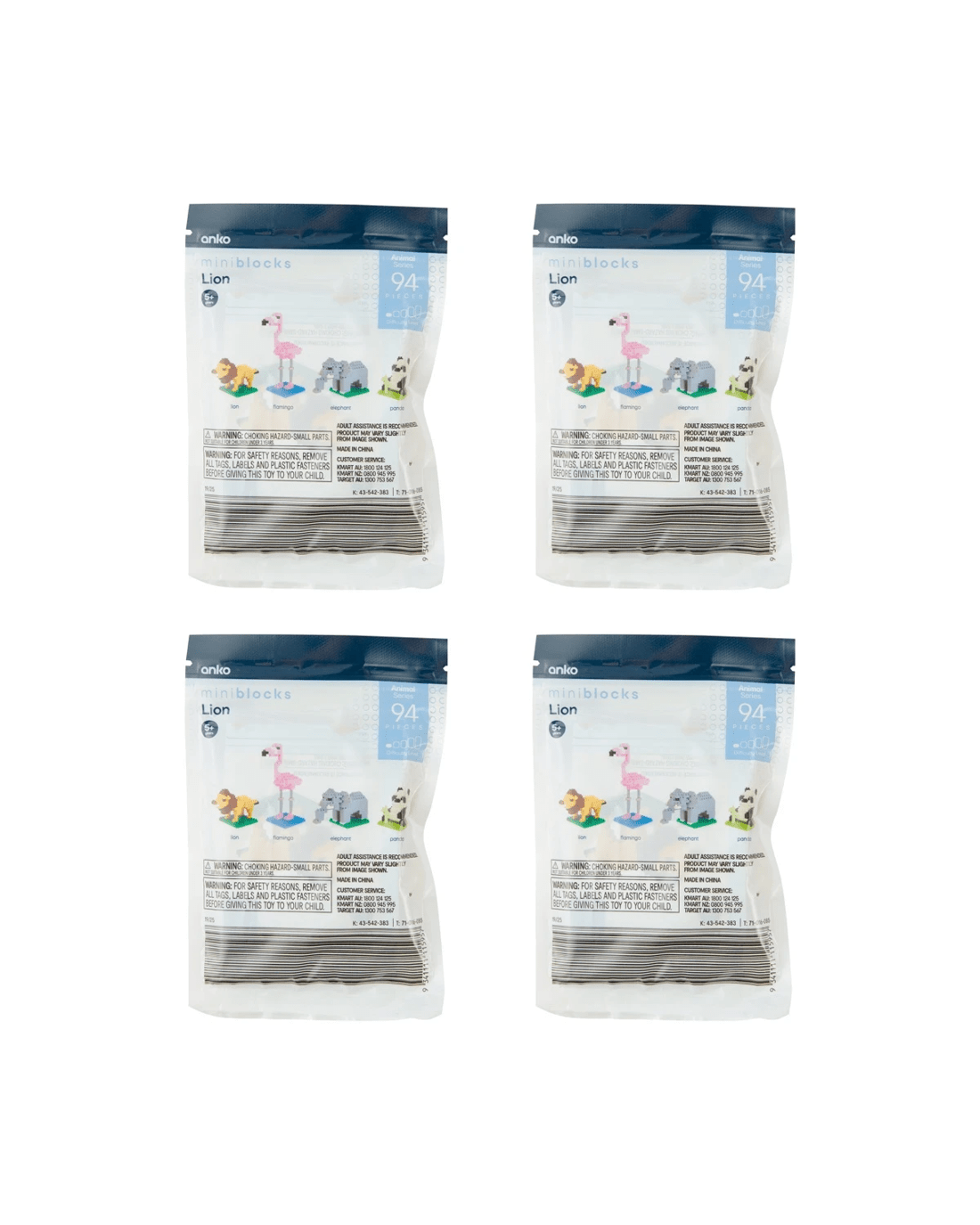 6 Mini Blocks Animal Series - Assorted, 6 of 6