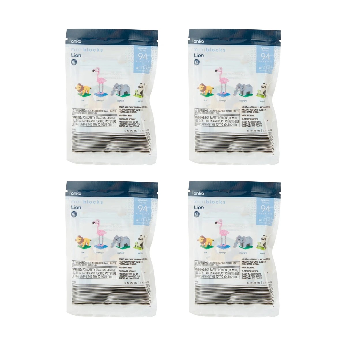 6 Mini Blocks Animal Series - Assorted, 6 of 6