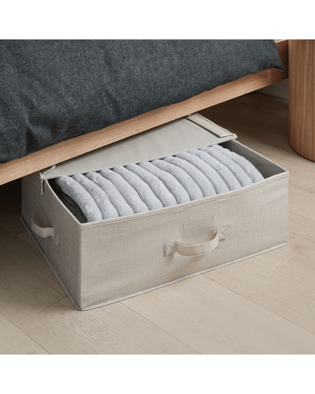 Linen Look Underbed Storage Box - B