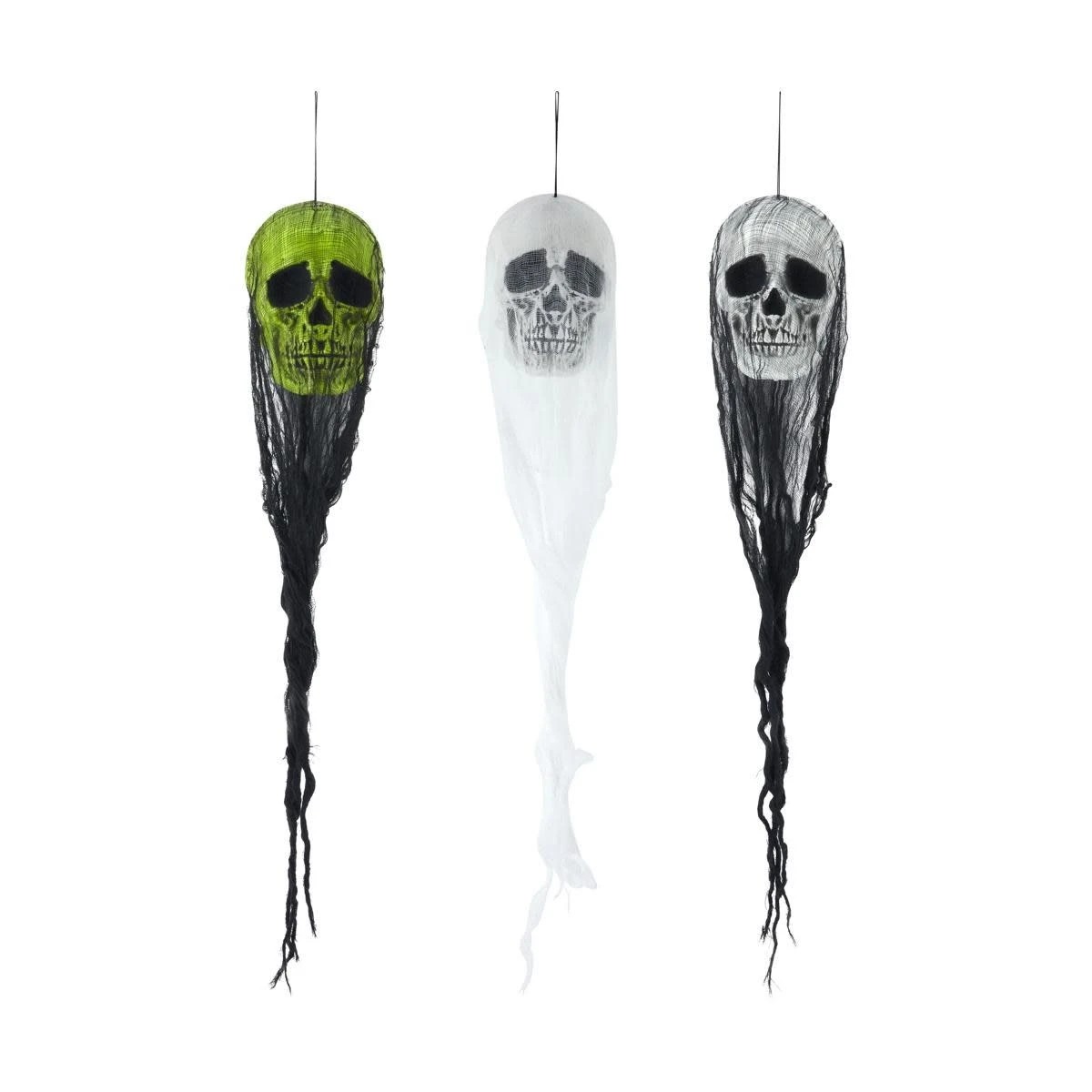 1 Hanging Skull in Gauze - Assorted, 1 of 5