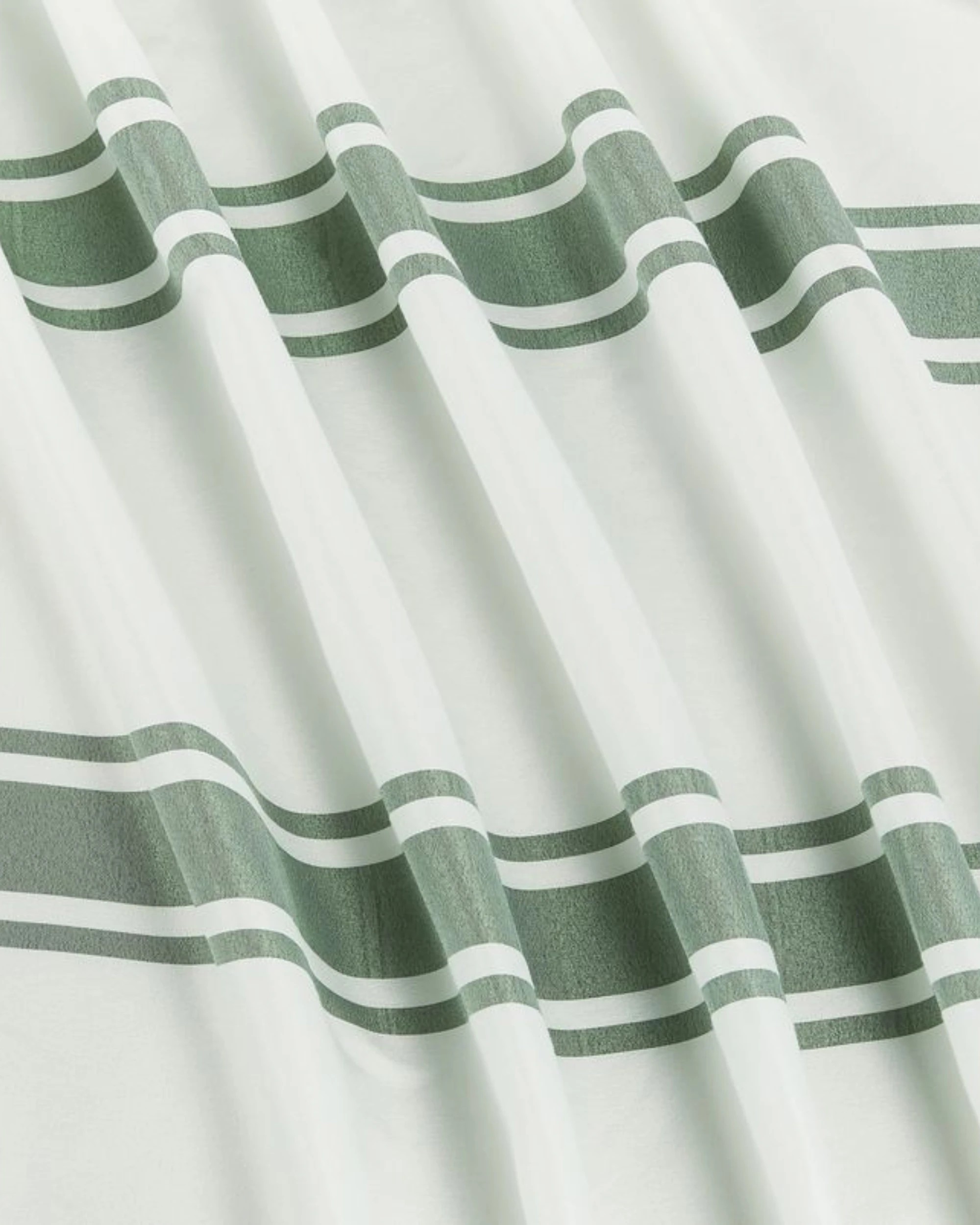 5 CleverPolly Yarn-Dyed Washed Microfibre Quilt Cover Set - King Bed - Wide Stripe Sage Green, 5 of 6