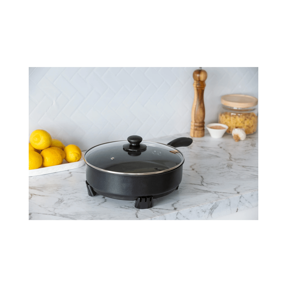 2 Healthy Choice Non-stick Electric Skillet Fry Pan with 5 Temperature settings, 2 of 5