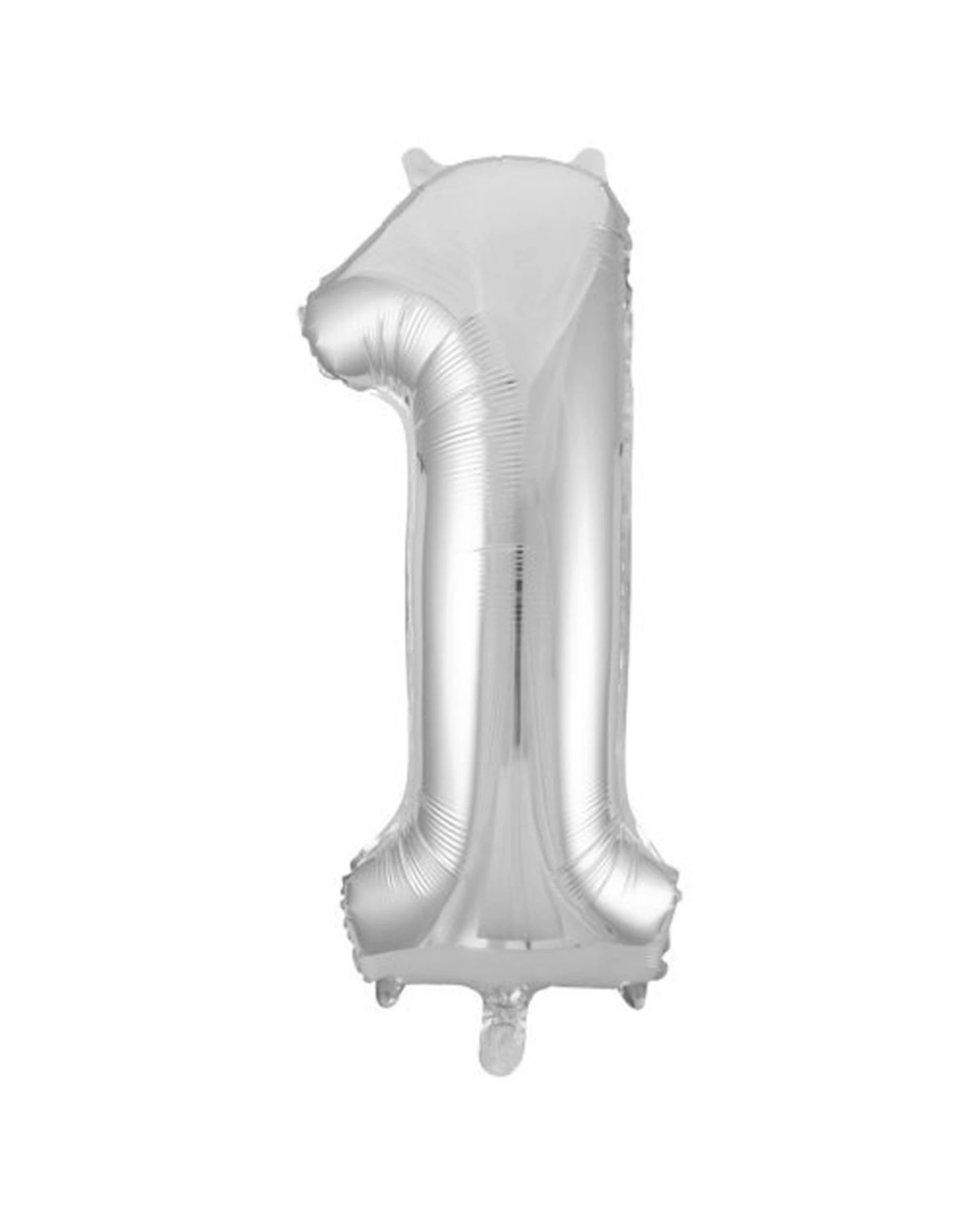 1 Alpen Decrotex Foil Balloon Number 1 Party Decoration 34 Inches - Silver, 1 of 1
