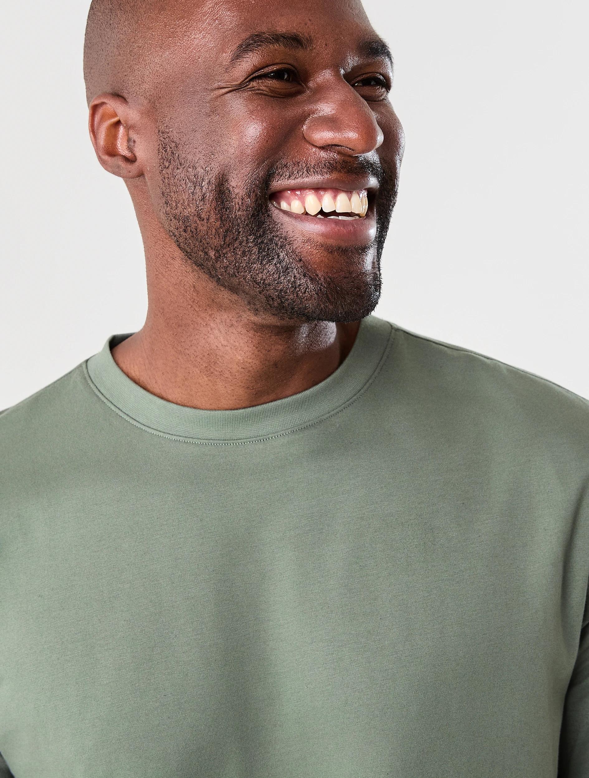 4 Australian Cotton Crew Neck T-shirt AGAVE, 4 of 6