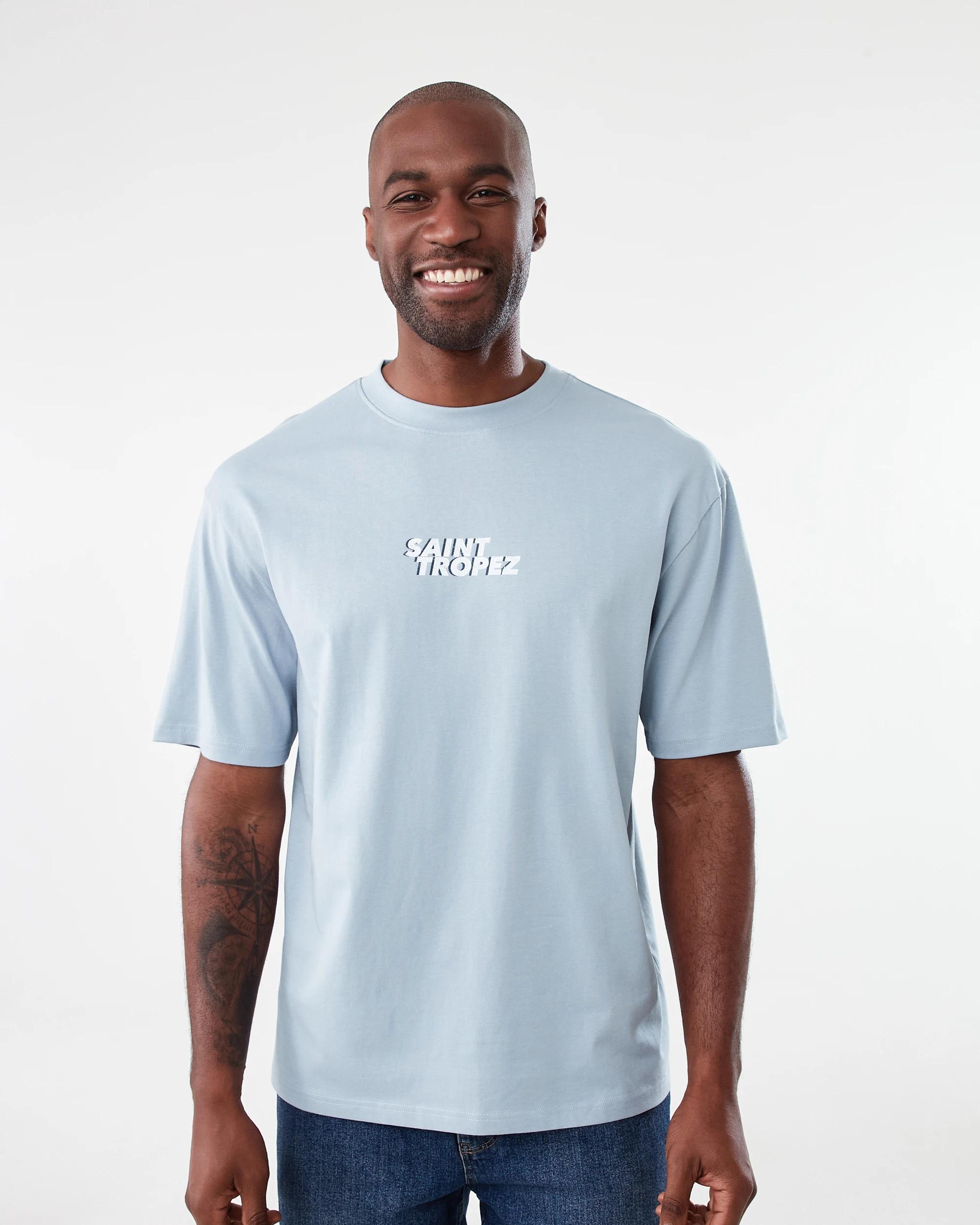 1 Oversized Graphic T-shirt Blu St Tro, 1 of 7