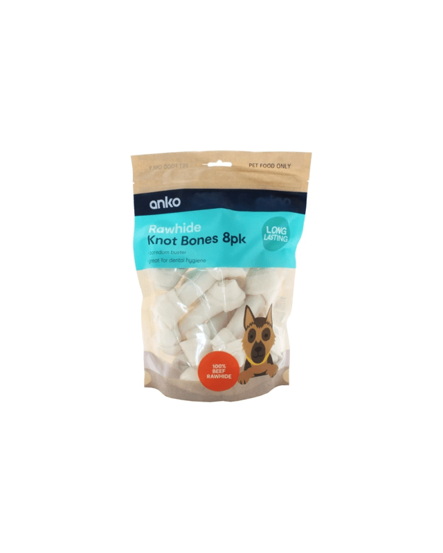 Pet Treat Rawhide Knot Bones 8 